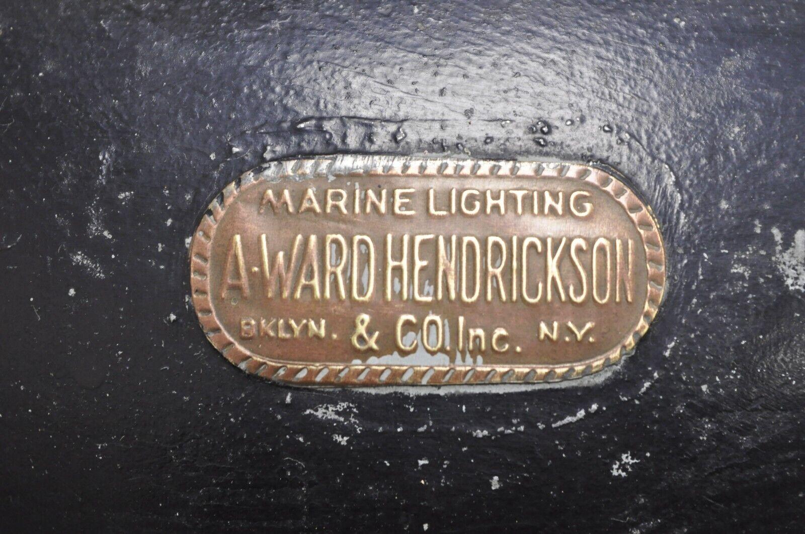 Ward Hendrickson Marine Masthead Ship Lantern Cobalt Blue Lens Hanging Fixture For Sale 5