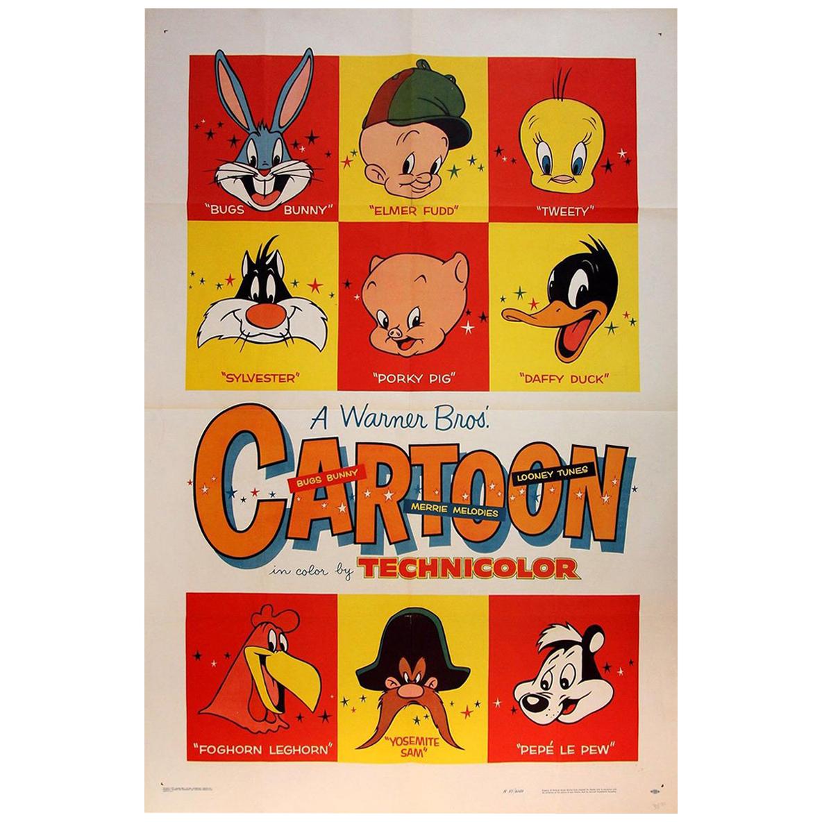 Warner Brothers Cartoon '1959r' Poster For Sale