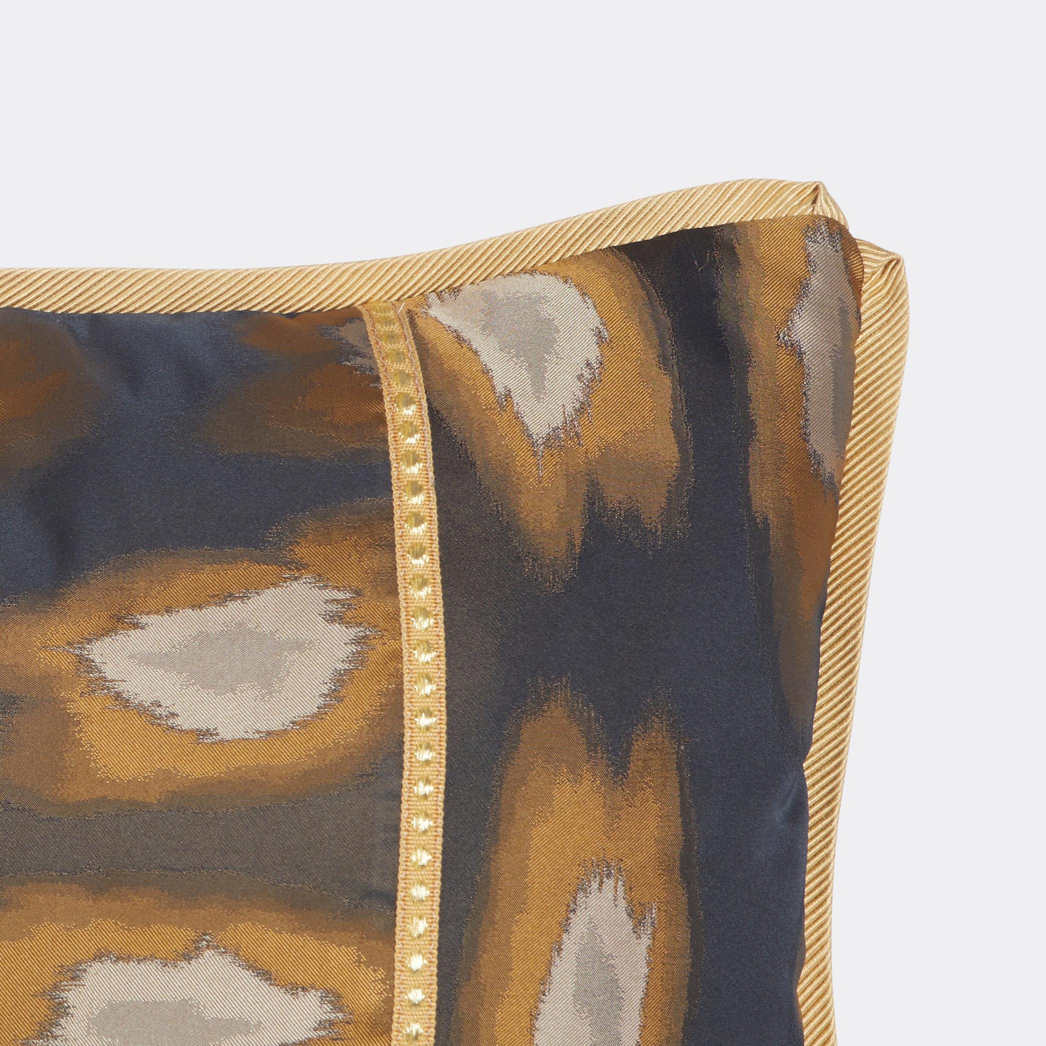 A warp dyed silk Dries Van Noten Fabric Cushion.