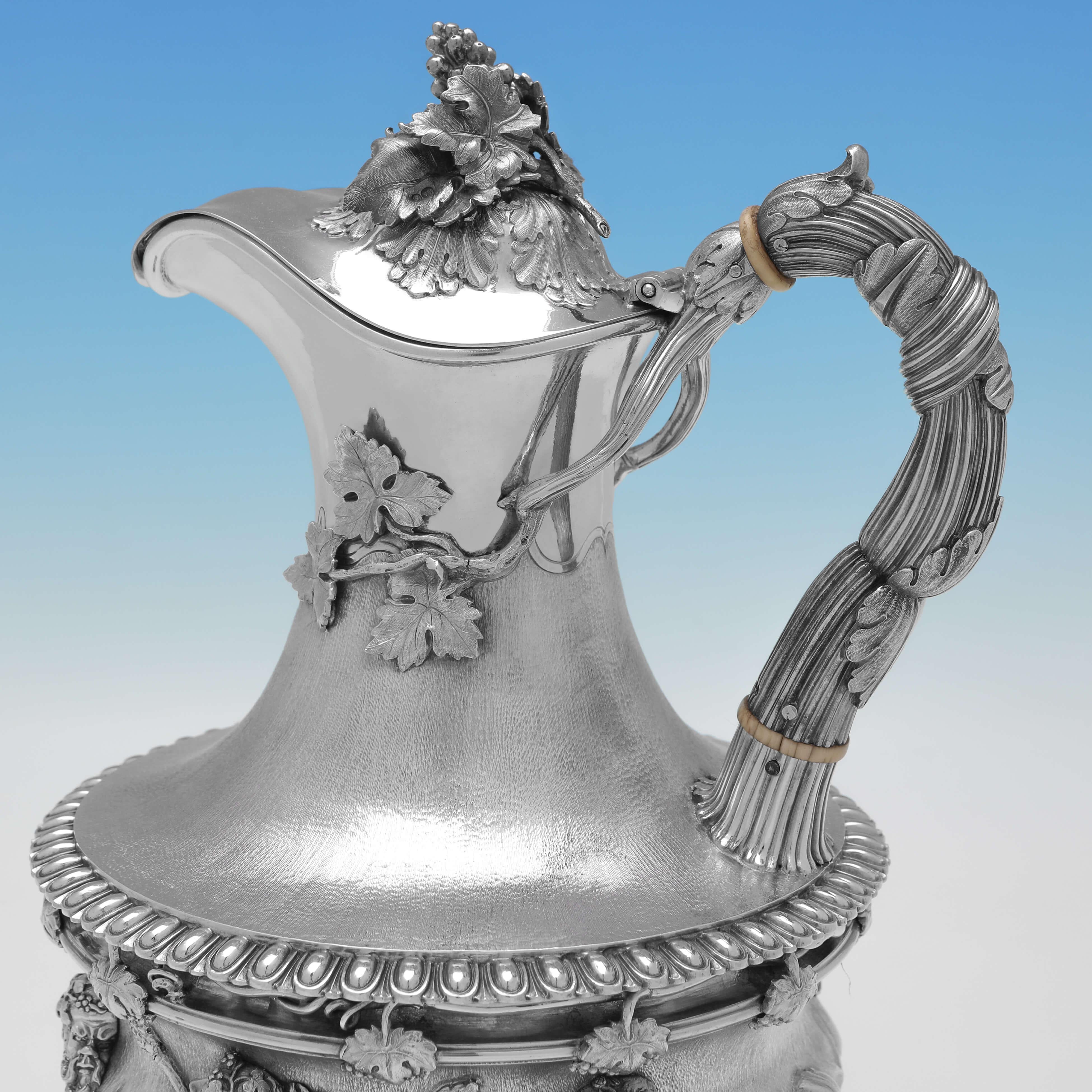 English A Warwick Jug - A rare Victorian sterling silver example - London 1853 R Hennell For Sale
