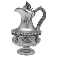 Jarra Warwick - Raro ejemplar victoriano de plata de ley - Londres 1853 R Hennell