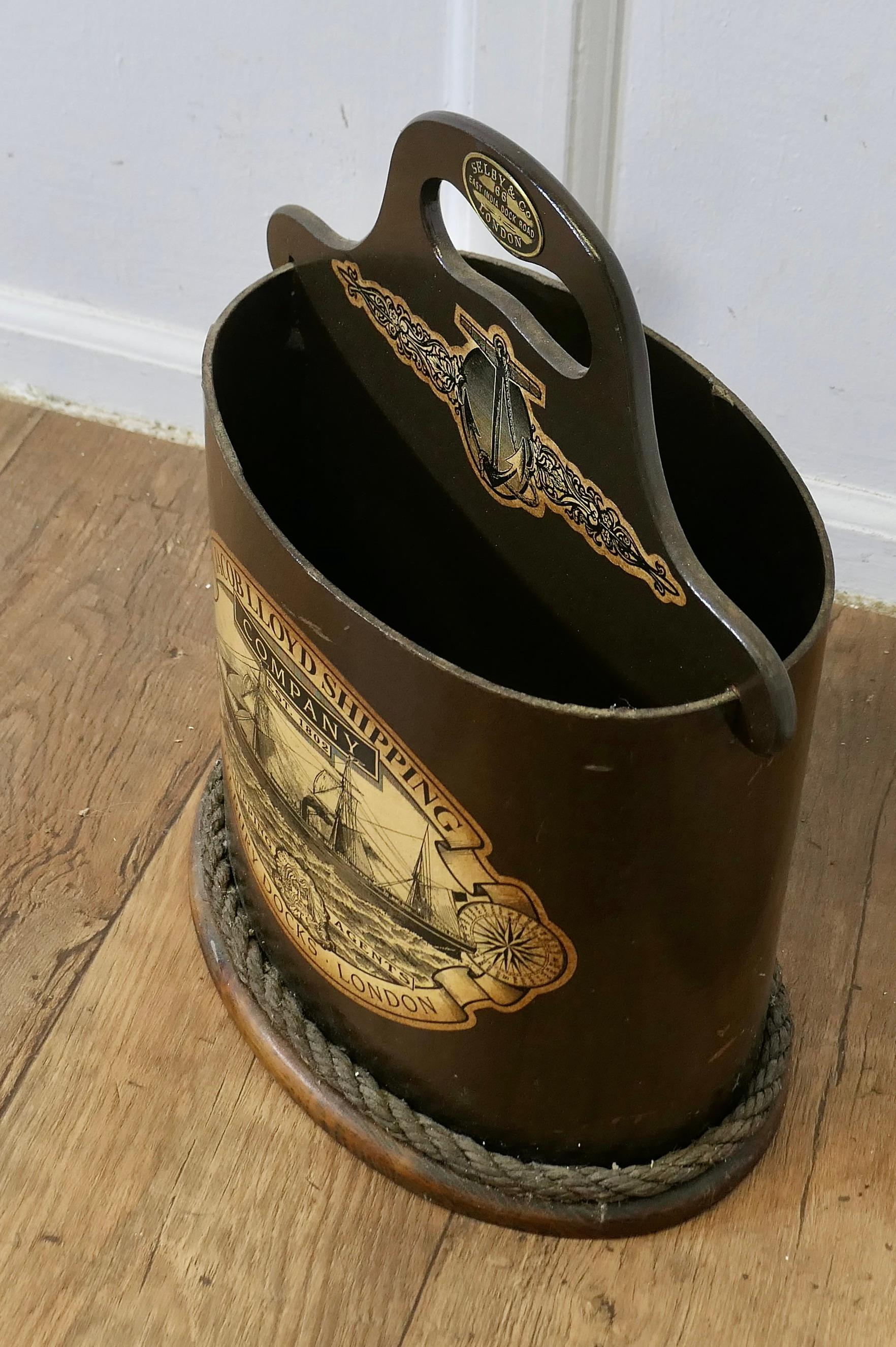 A Waste Paper Basket on a Nautical Theme In Good Condition In Godshill, Isle of Wight