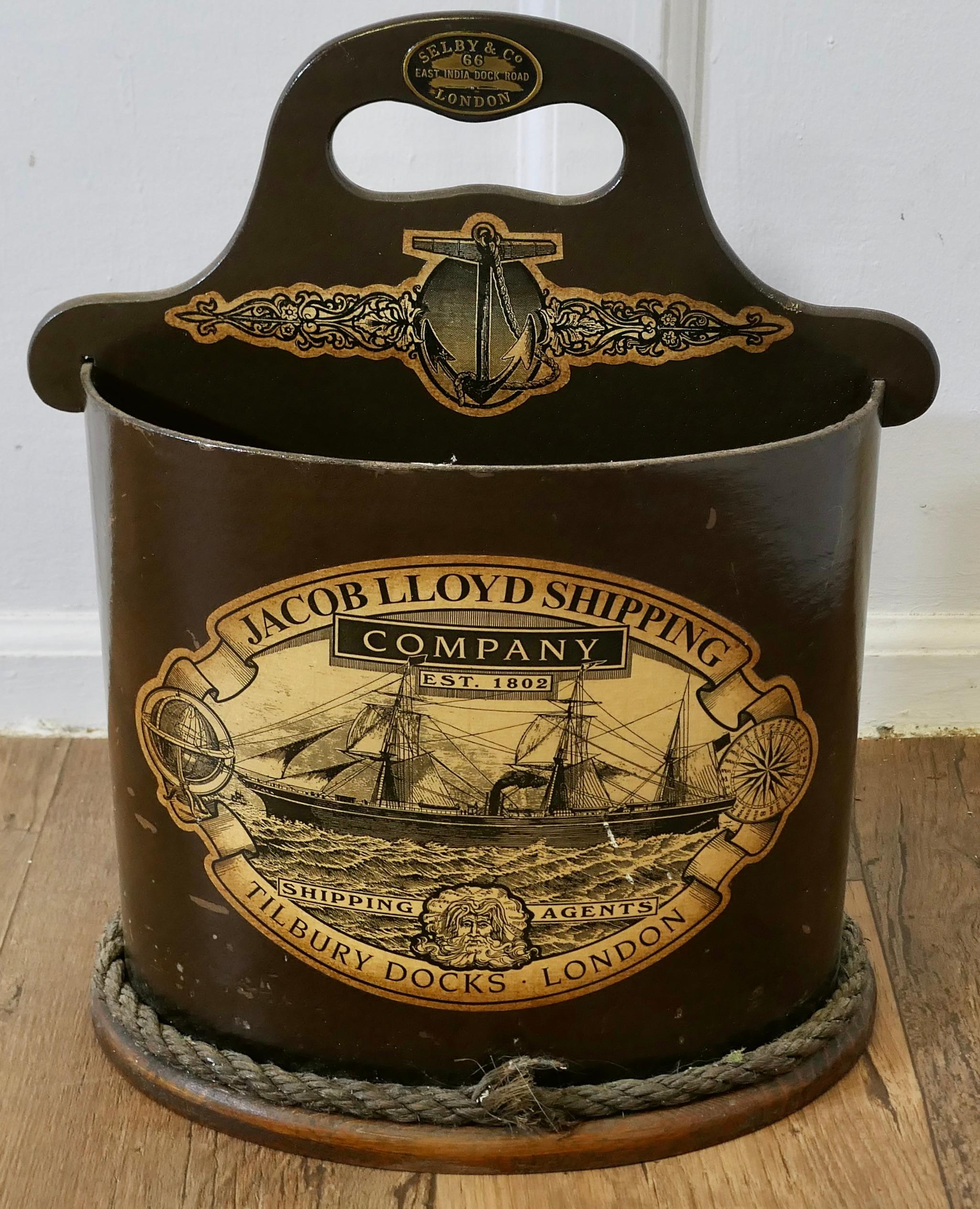 Mid-20th Century A Waste Paper Basket on a Nautical Theme