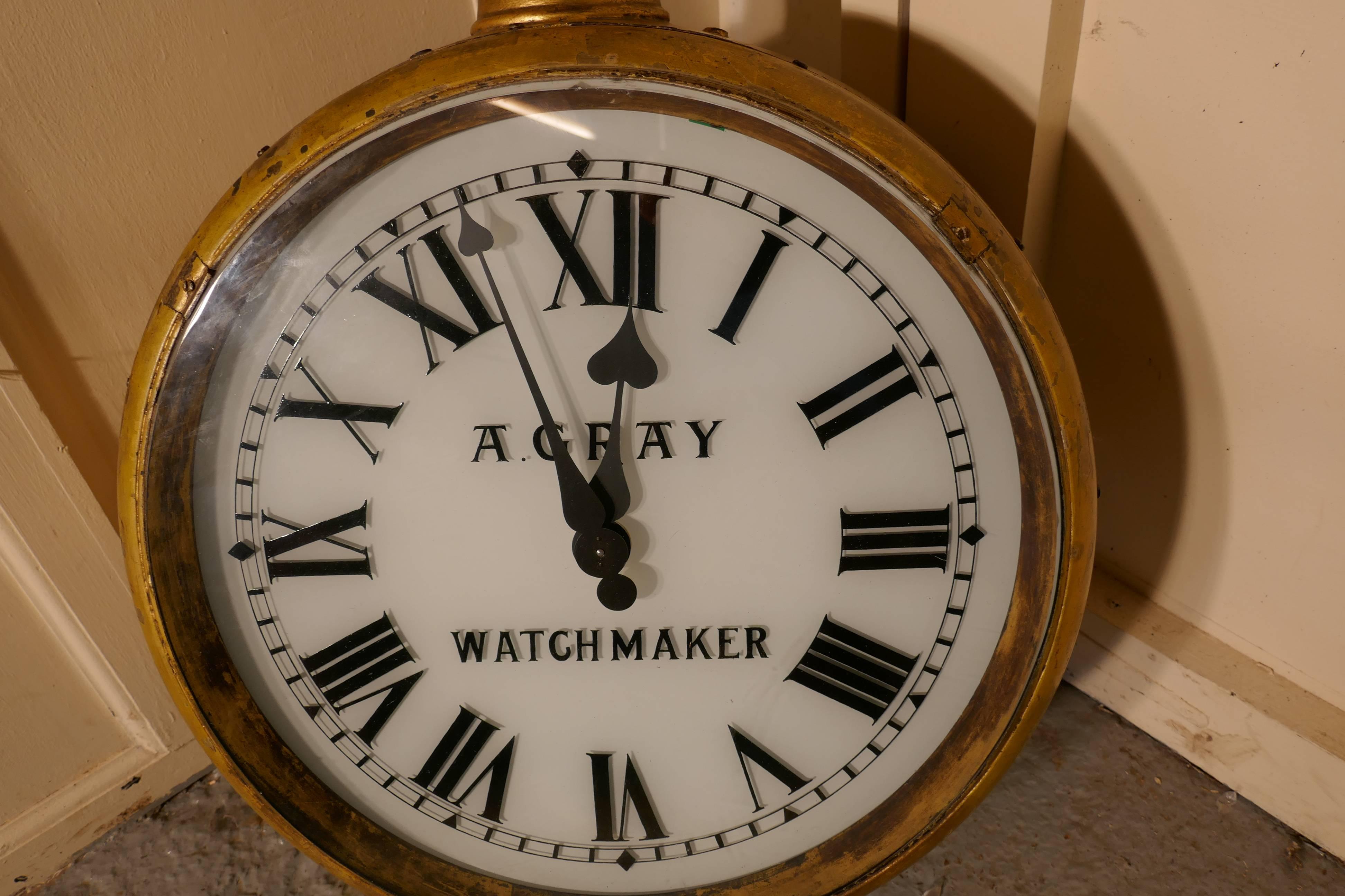 Industrial Watch Makers Shop Trades Sign, Giant Pocket Watch
