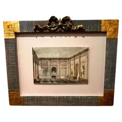 A Watercolor Painting of a Classical Interior
