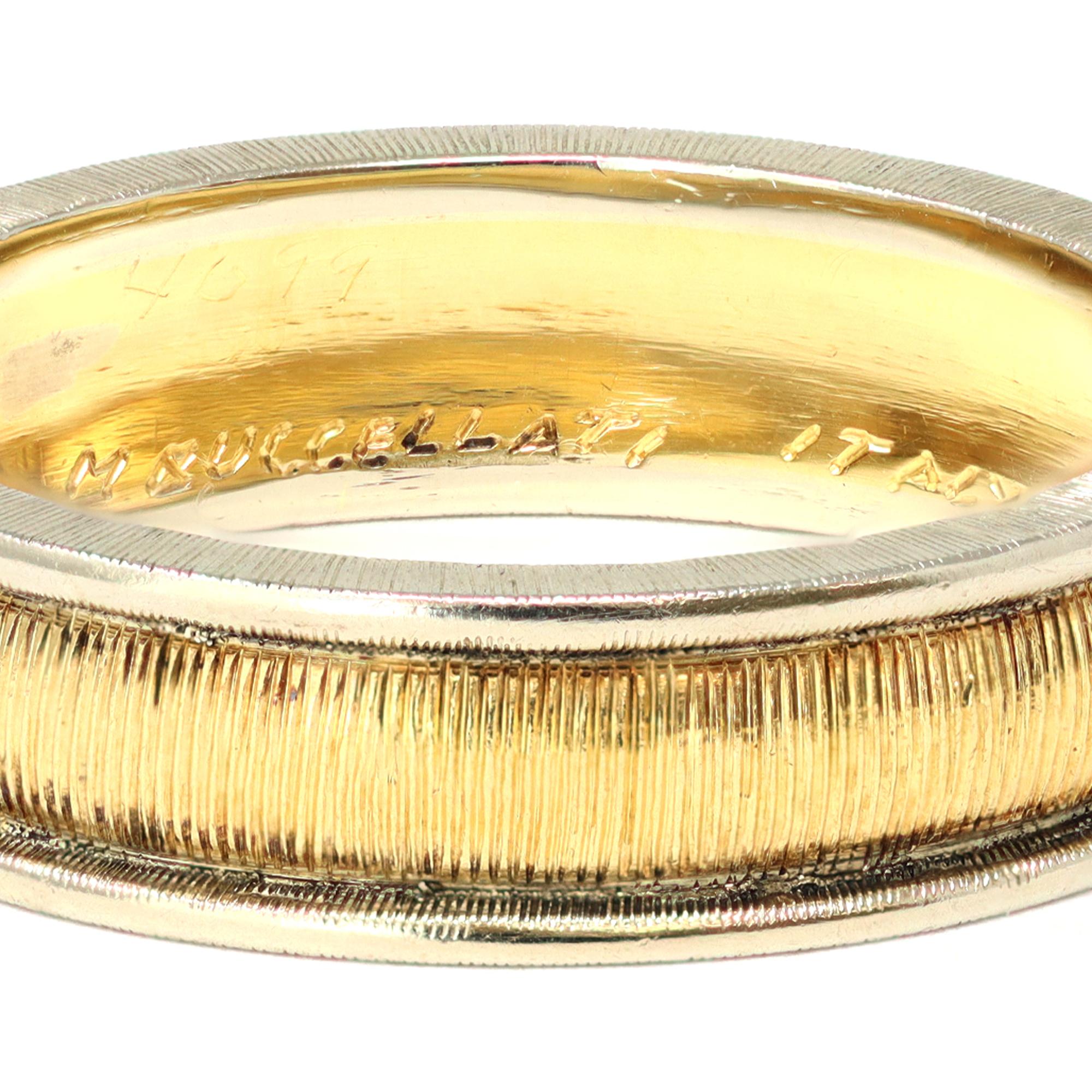 Ehering signiert Mario Buccellati in 18 Karat (Moderne)