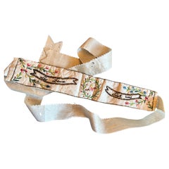 Hochzeitsstrumpfband aus besticktem Taft (Die beiden sind vereint) - Frankreich CIRCA 1850