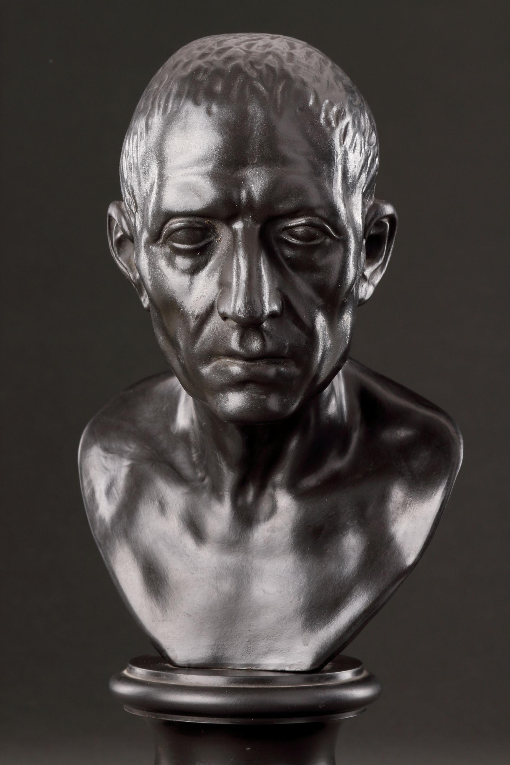 A Wedgwood Black Basalt Library Bust of Cicero For Sale 4