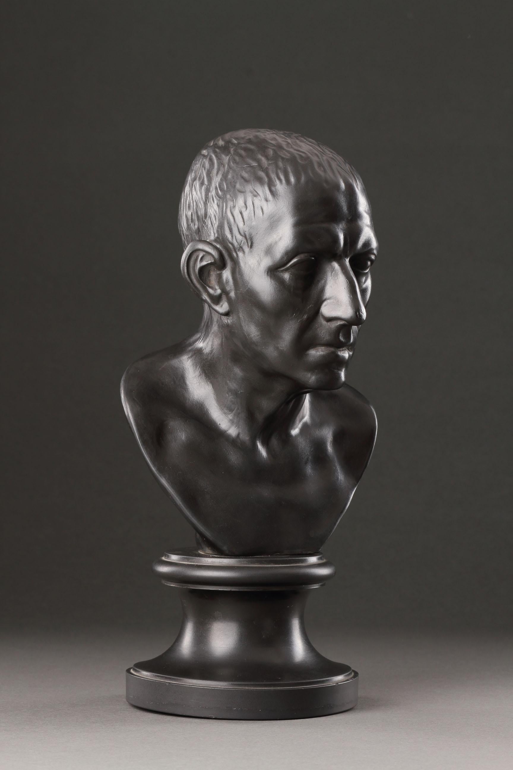 A Wedgwood Black Basalt Library Bust of Cicero For Sale 2