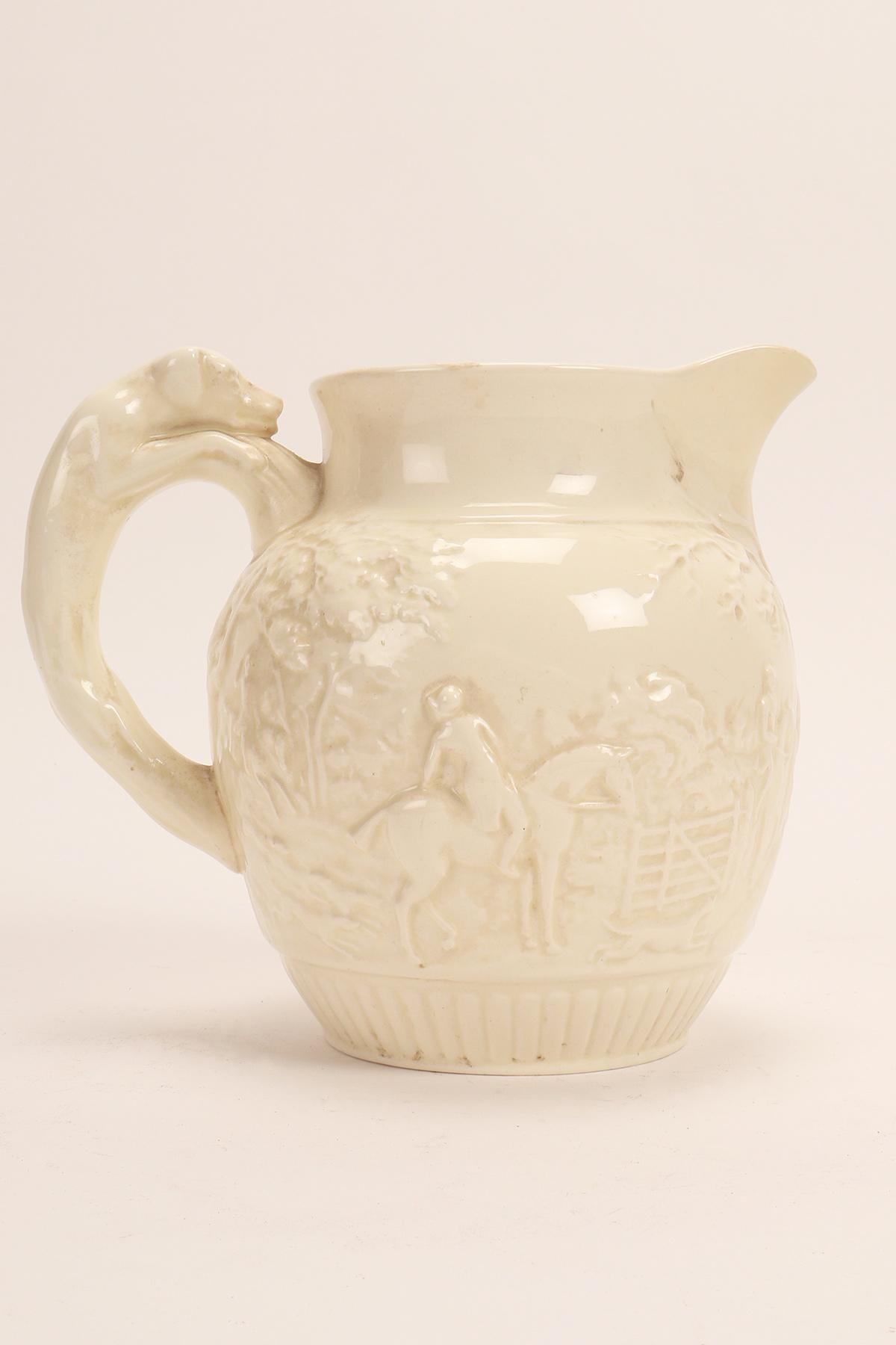 20th Century Wedgwood Ceramic Jug, with Hunting Scenes, England 1940s For Sale
