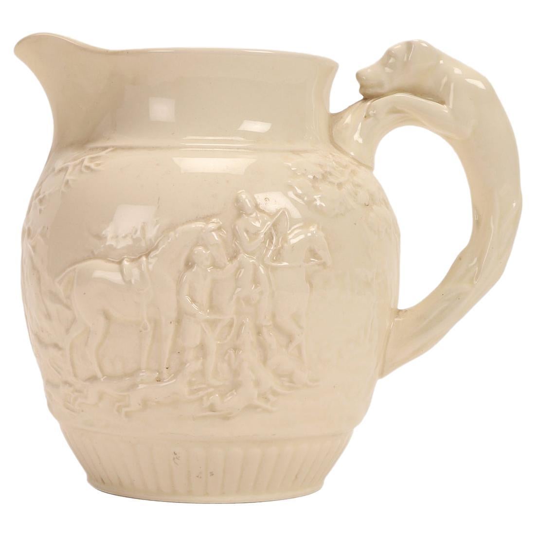 Wedgwood Ceramic Jug, with Hunting Scenes, England 1940s For Sale