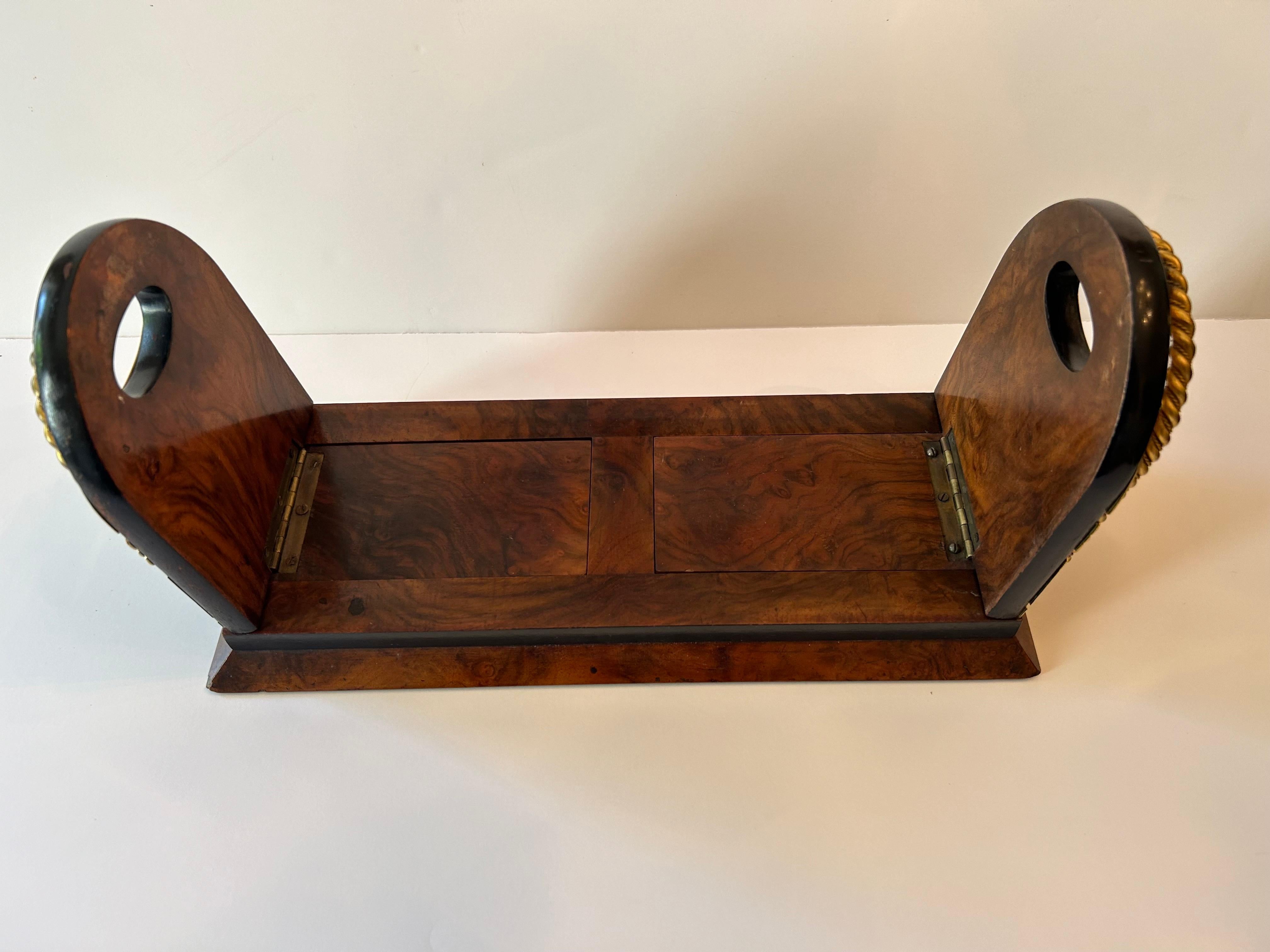 A Wedgwood Jasperware Mounted Brass and Wooden Bookend and Inkwell For Sale 1