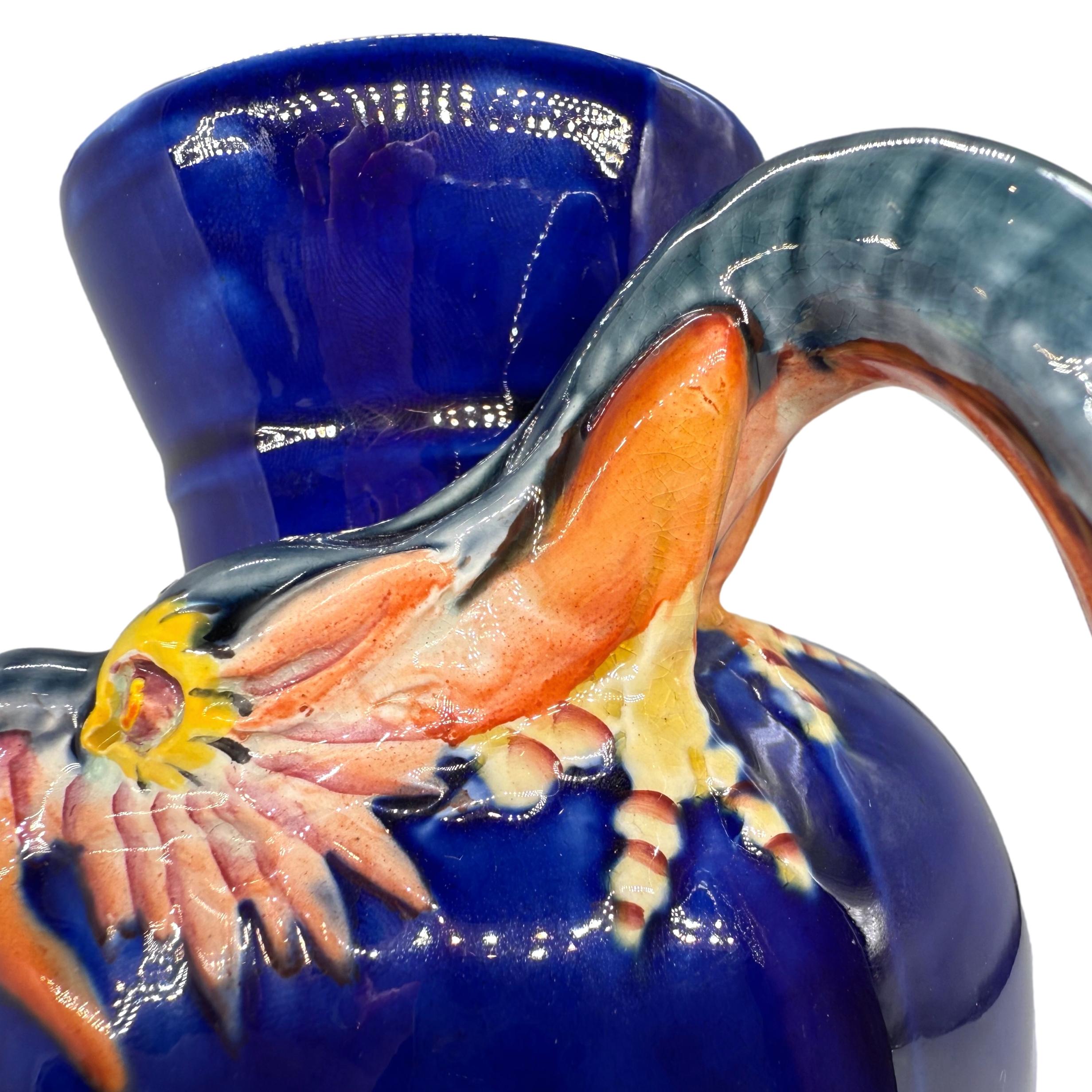 Wedgwood Majolika-Drachenkrug, Design: Hughes Protât, datiert 1878 im Angebot 1