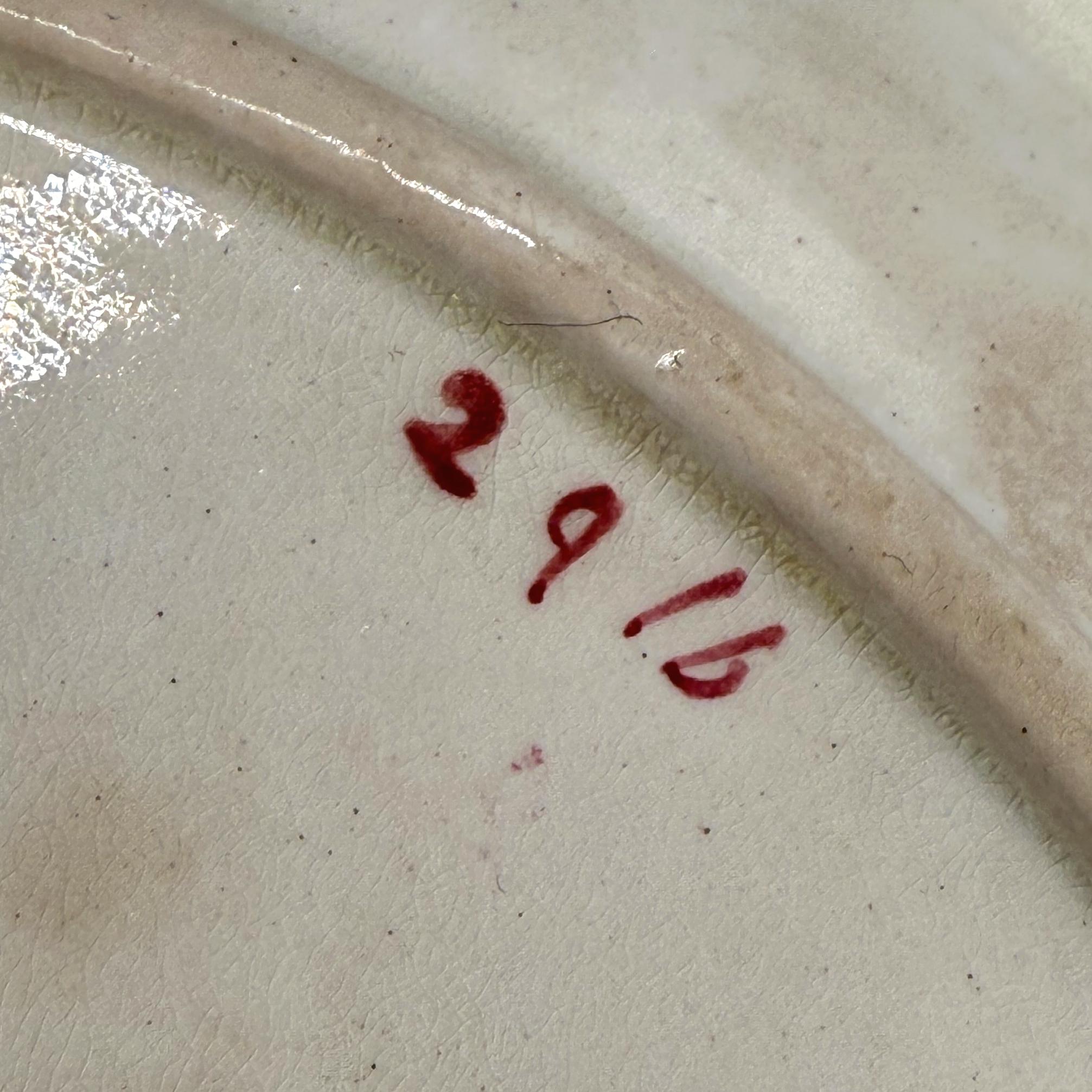 A Wedgwood Majolica Red Lobster Plate on Cobalt Ground, English, Dated 1882 For Sale 4