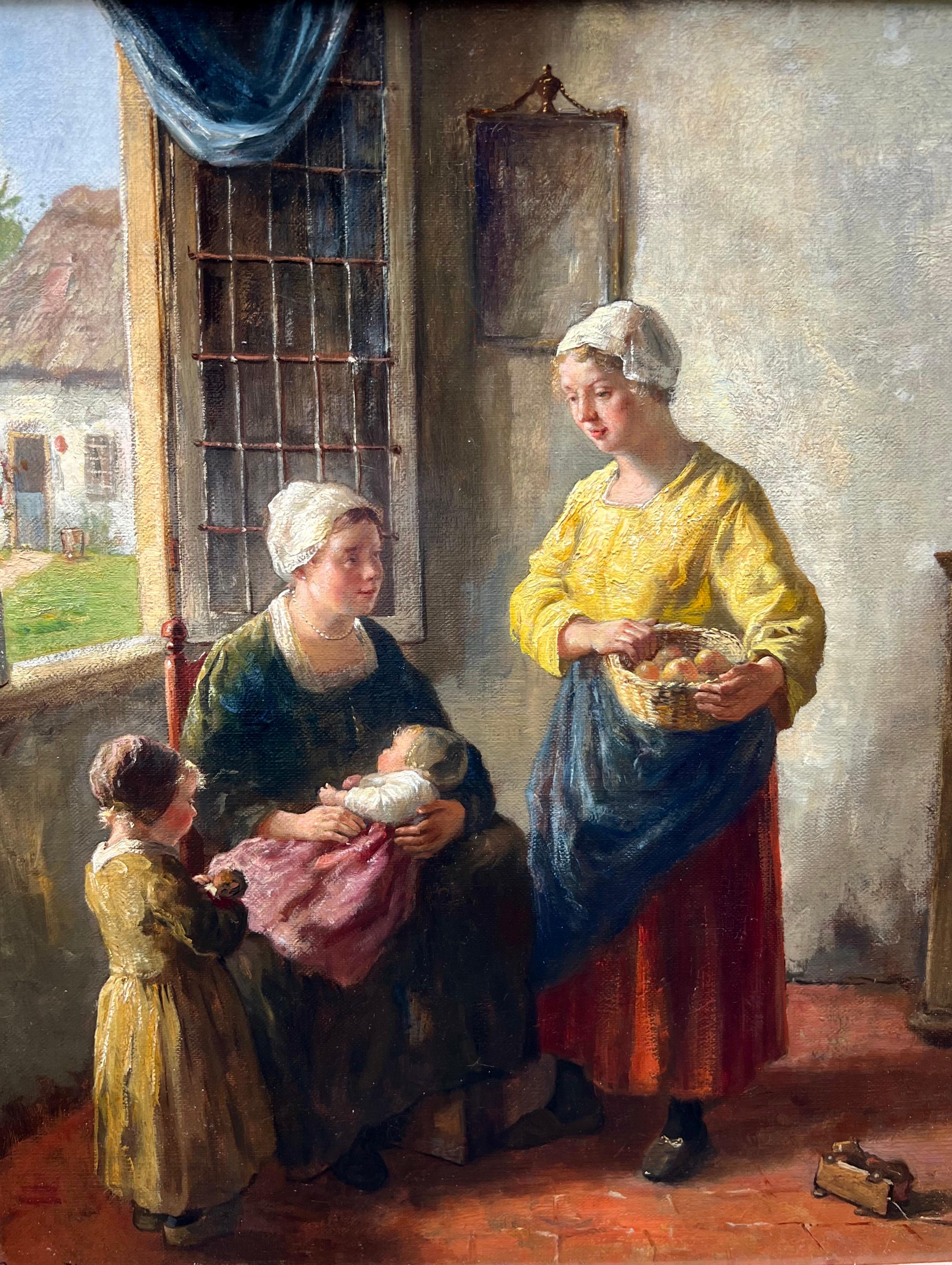 Olio su tela, firmato in basso a sinistra.  Misura 26