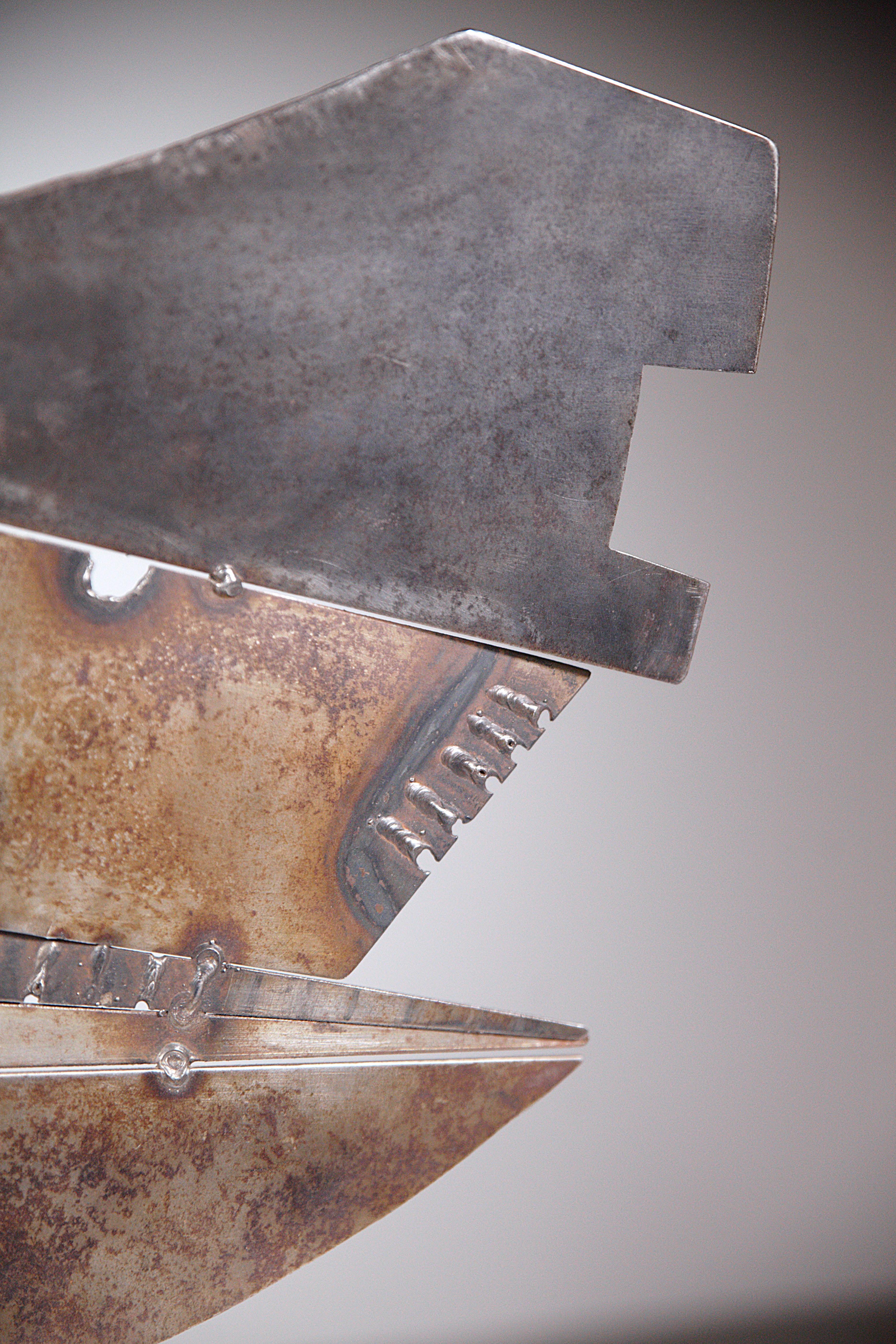 A Welded Iron Sculpture by Guillaume Lanoux France 1980s For Sale 1