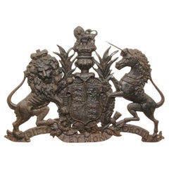 Well Cast Victorian English Coat of Arms