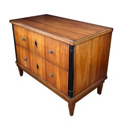 A Well-figured Austrian Biedermeier Cherrywood Veneered Two-Drawer Chest