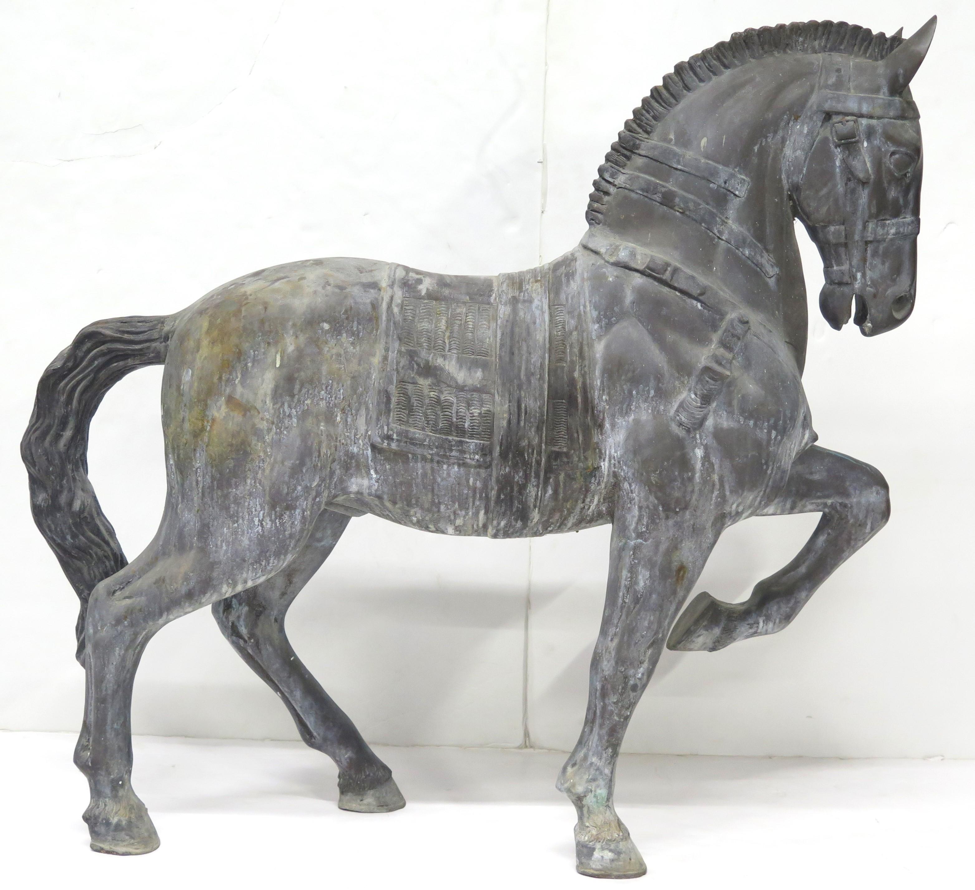 A Well-Made Bronze Etruscan War Horse Sculpture 3