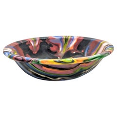 A well refined studio glass fusing bowl by Klaus Moje, made in Canberra in 1988