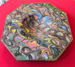 An exceptional studio glass fusing plate by Klaus Moje, made in Canberra in 1988