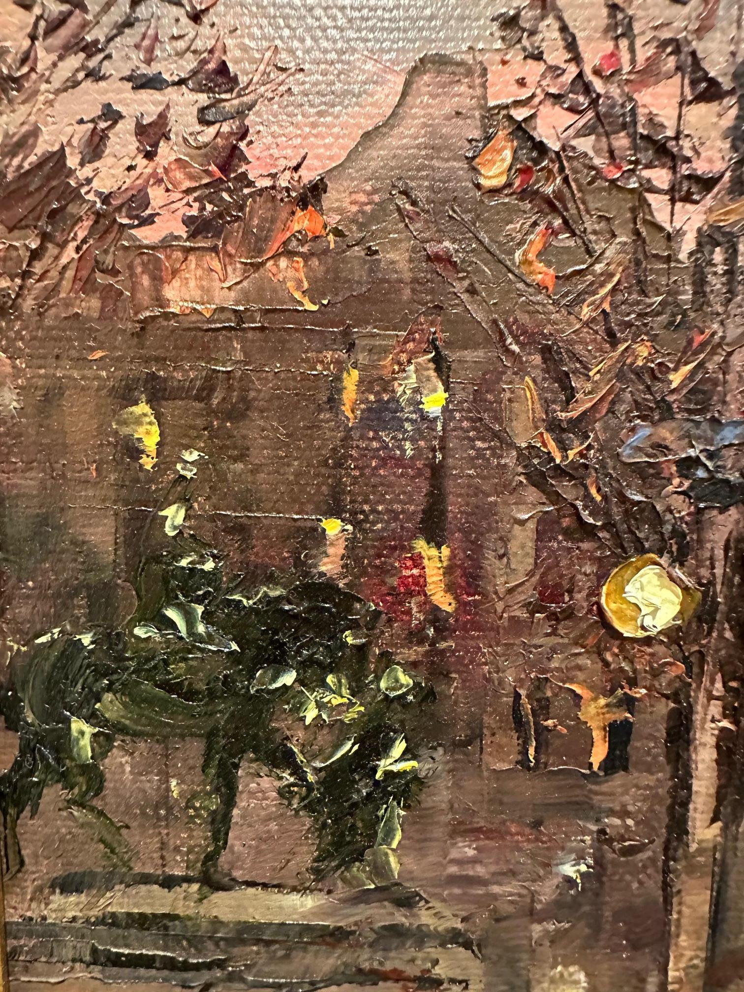 Scène de nuit mouillée à New York par l'artiste The Robert Lebron en vente 6