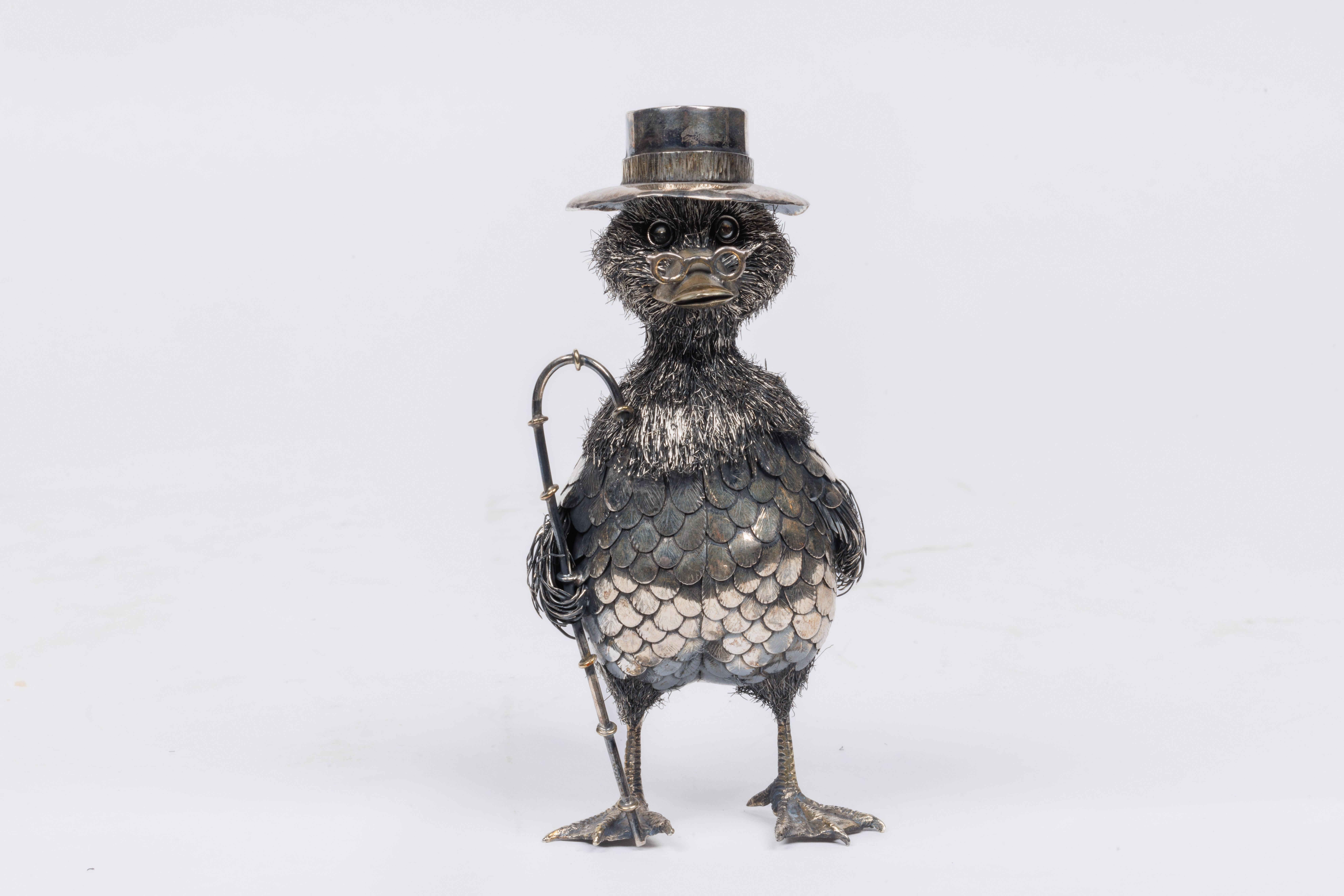 Eine skurrile Buccellati Sterling Silber Familie von vier Enten 1