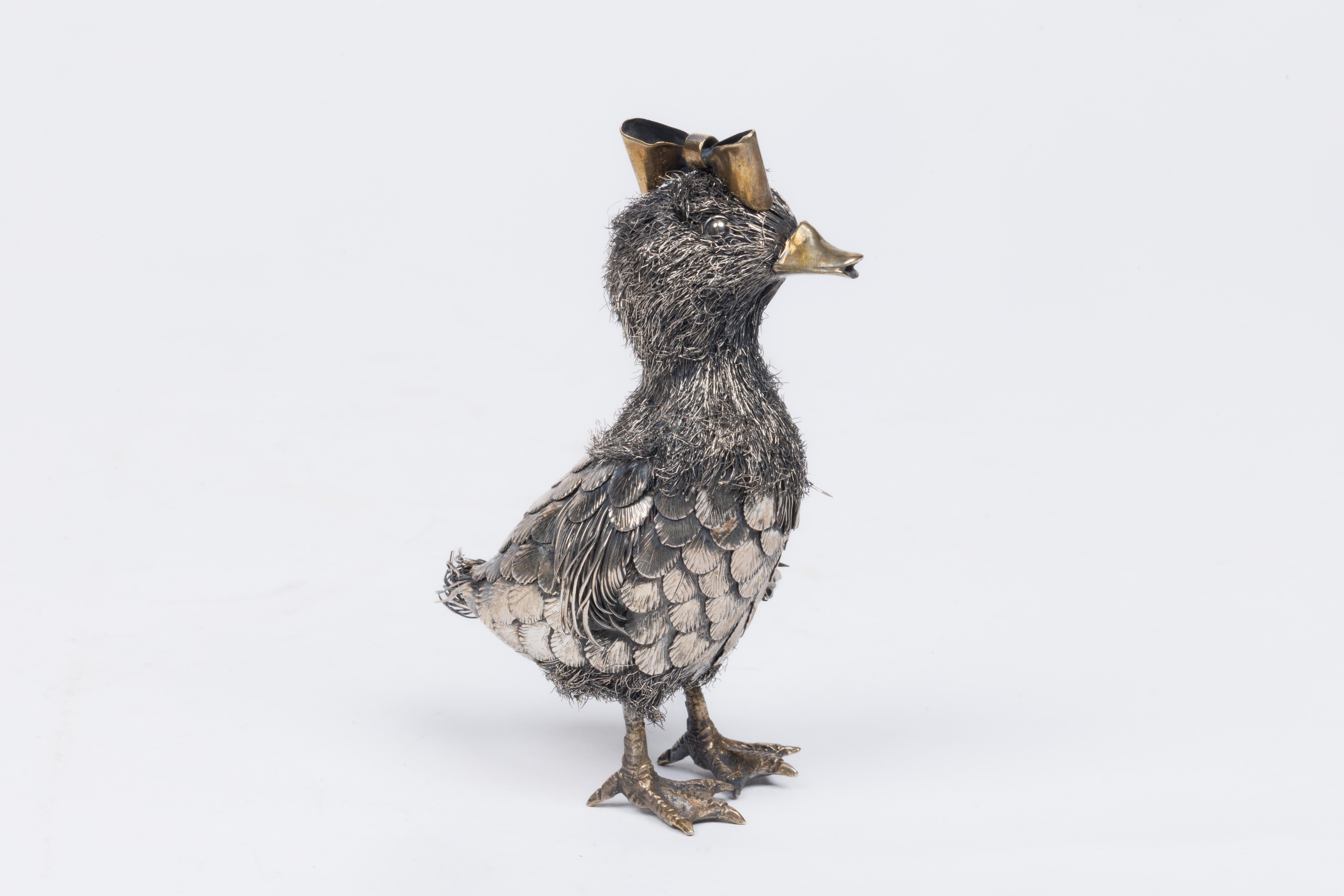 Eine skurrile Buccellati Sterling Silber Familie von vier Enten 3