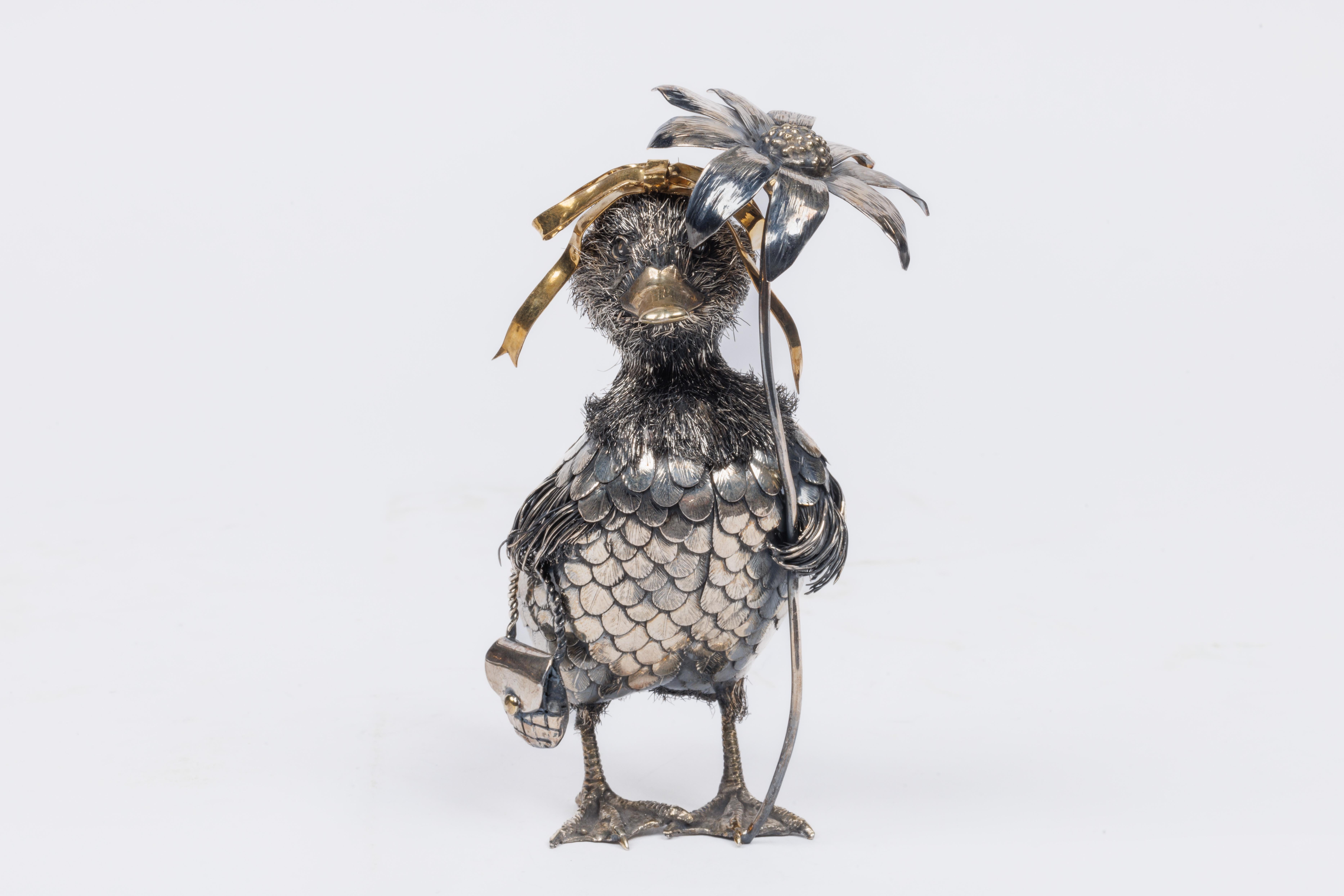 Eine skurrile Buccellati Sterling Silber Familie von vier Enten 4