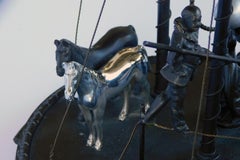 Whimsical French 1950s Cast Bronze Circus Ring