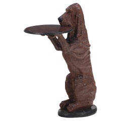A Whimsical Hound Dog Resin Side or Butler Table. Contemporary.