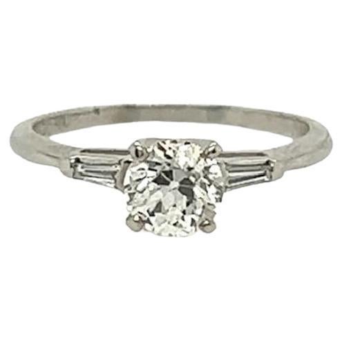 White Gold and Diamond Engagement Ring For Sale