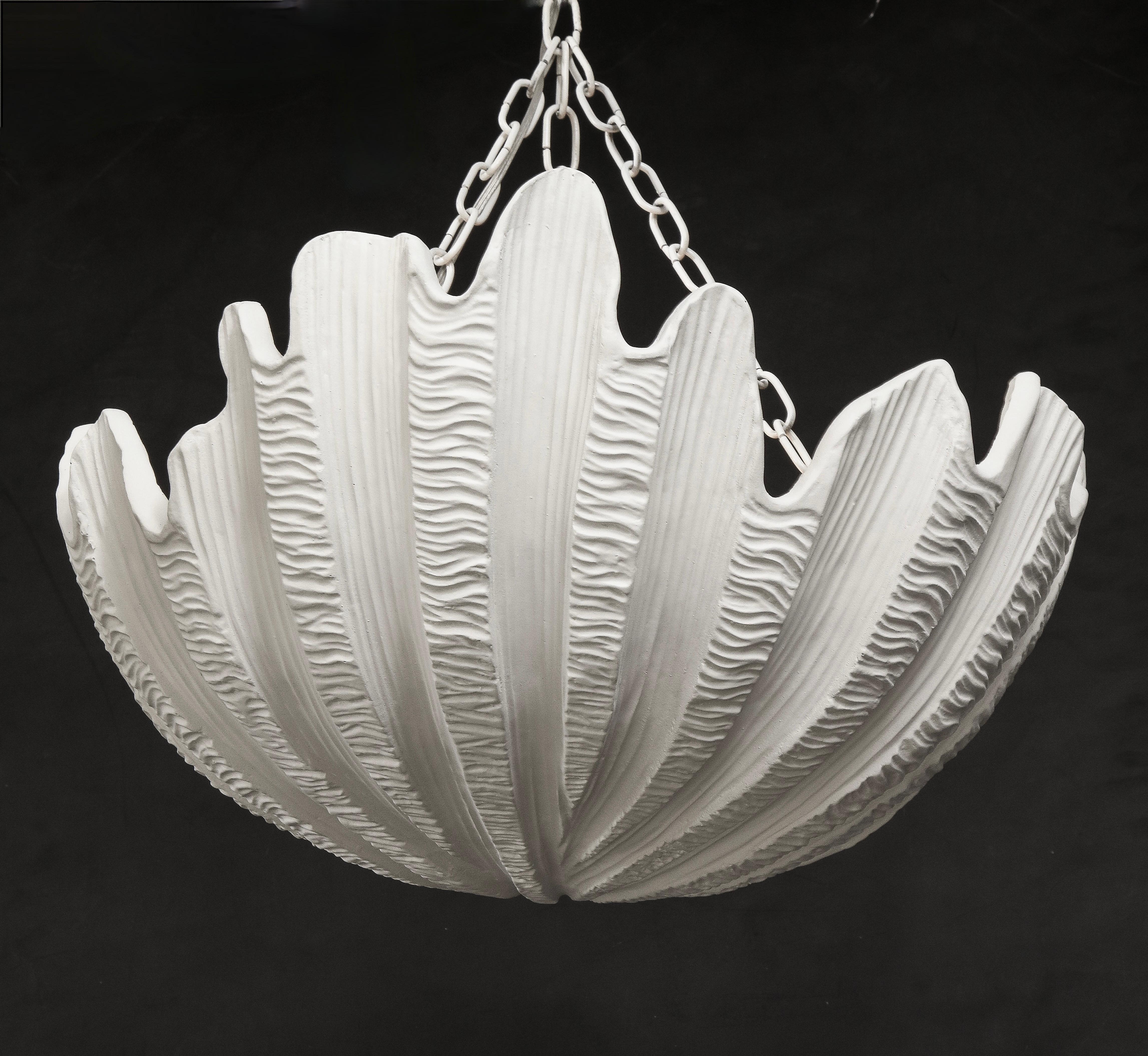 A White Grotto Form Chandelier by Sirmos For Sale 5