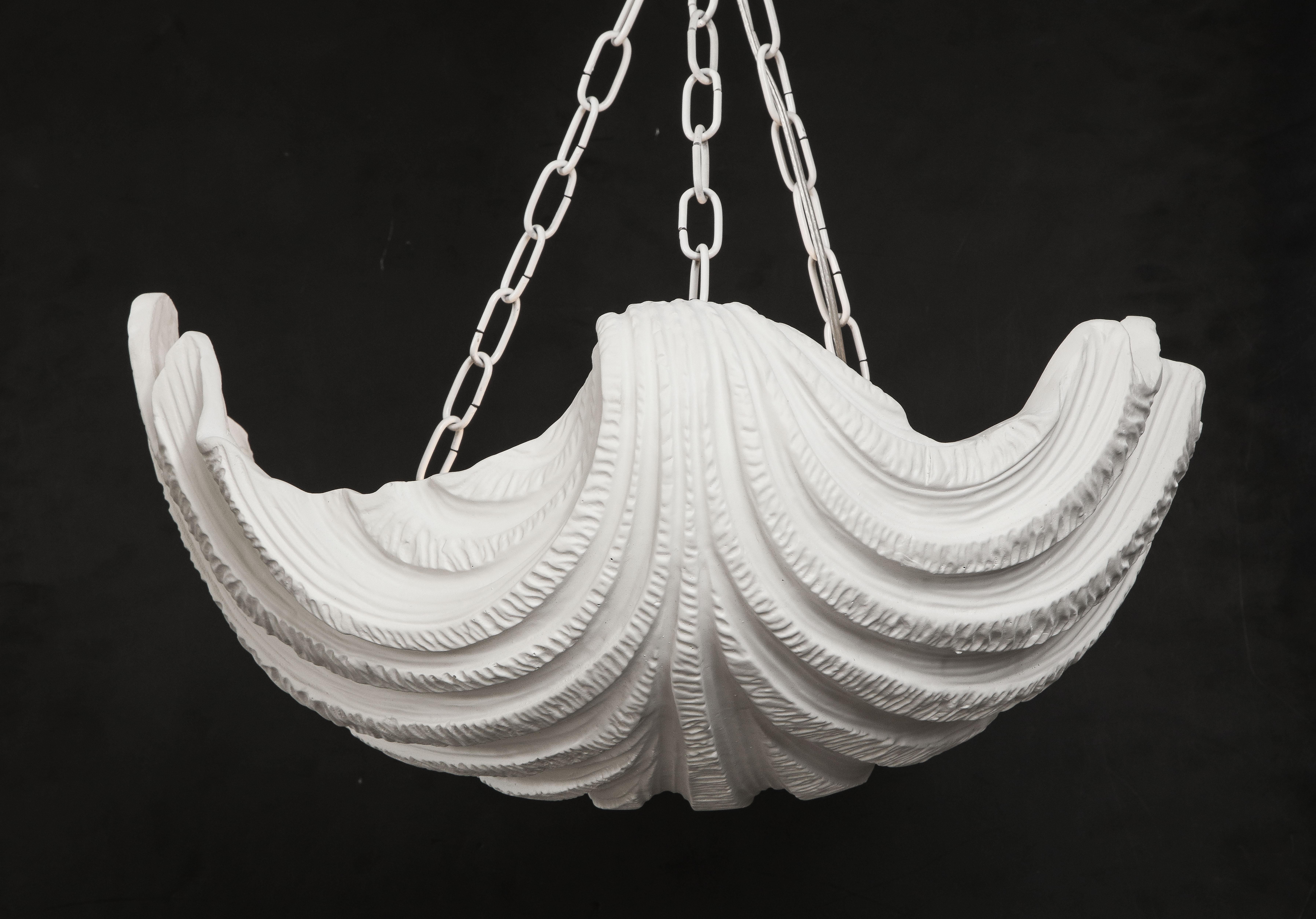 A White Grotto Form Chandelier by Sirmos In Good Condition For Sale In New York, NY