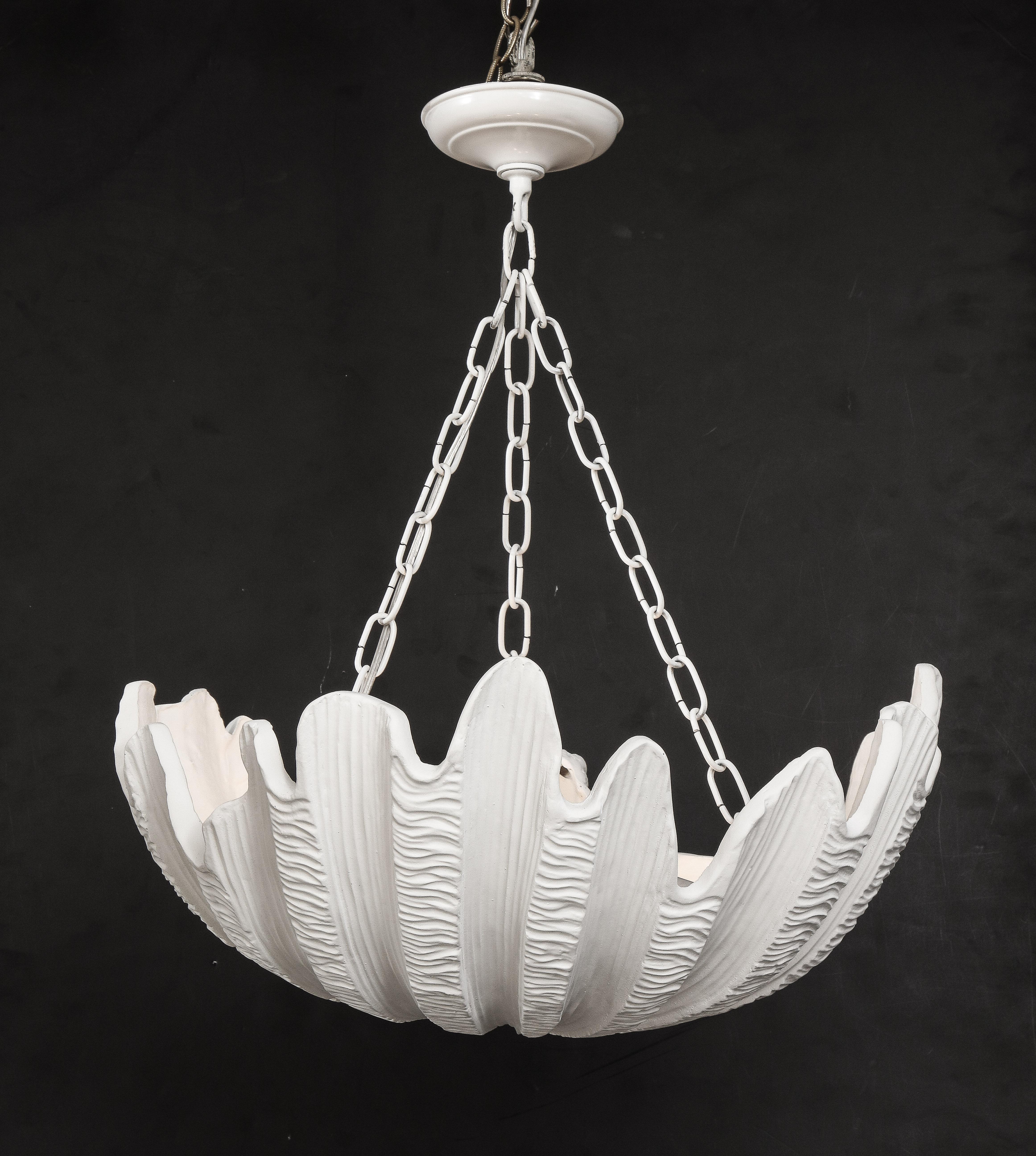 A White Grotto Form Chandelier by Sirmos For Sale 1