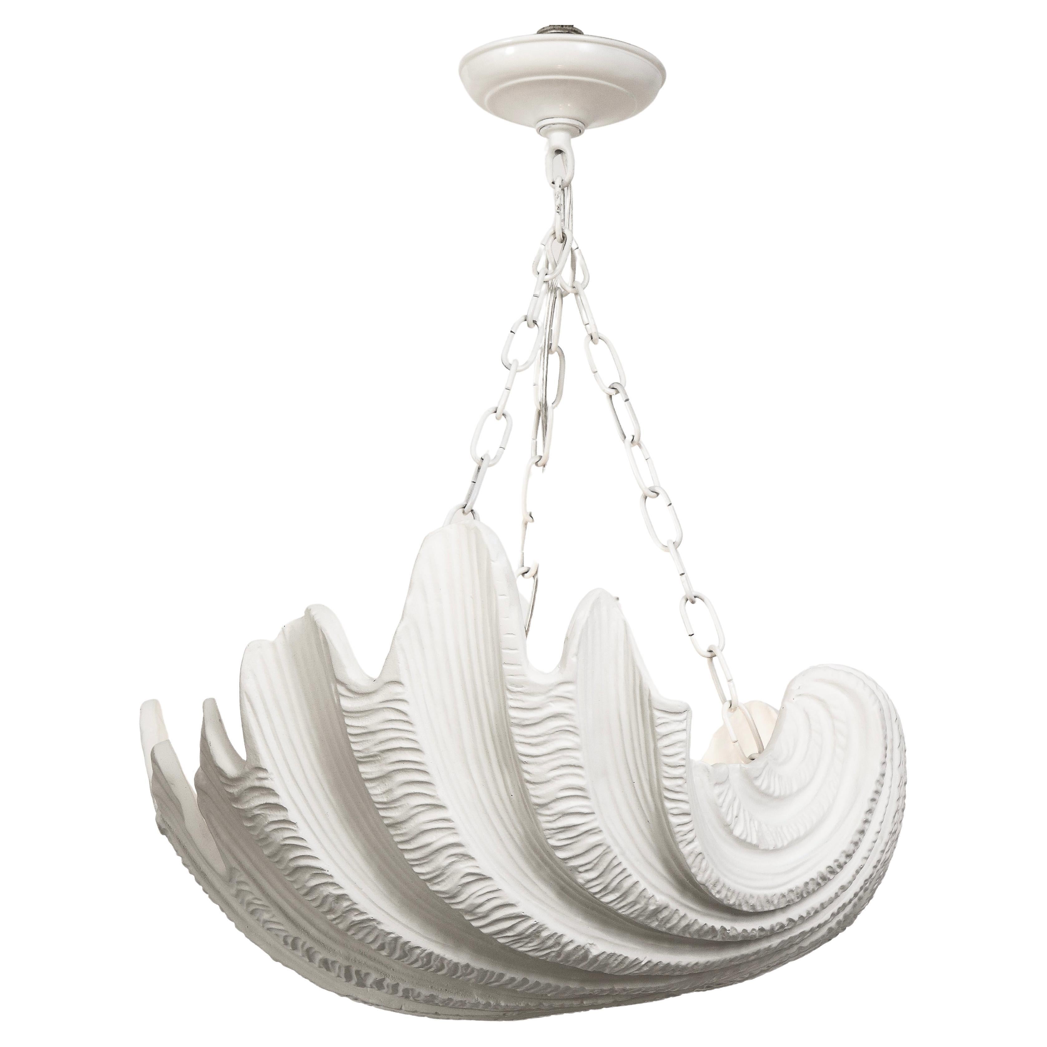 A White Grotto Form Chandelier by Sirmos For Sale