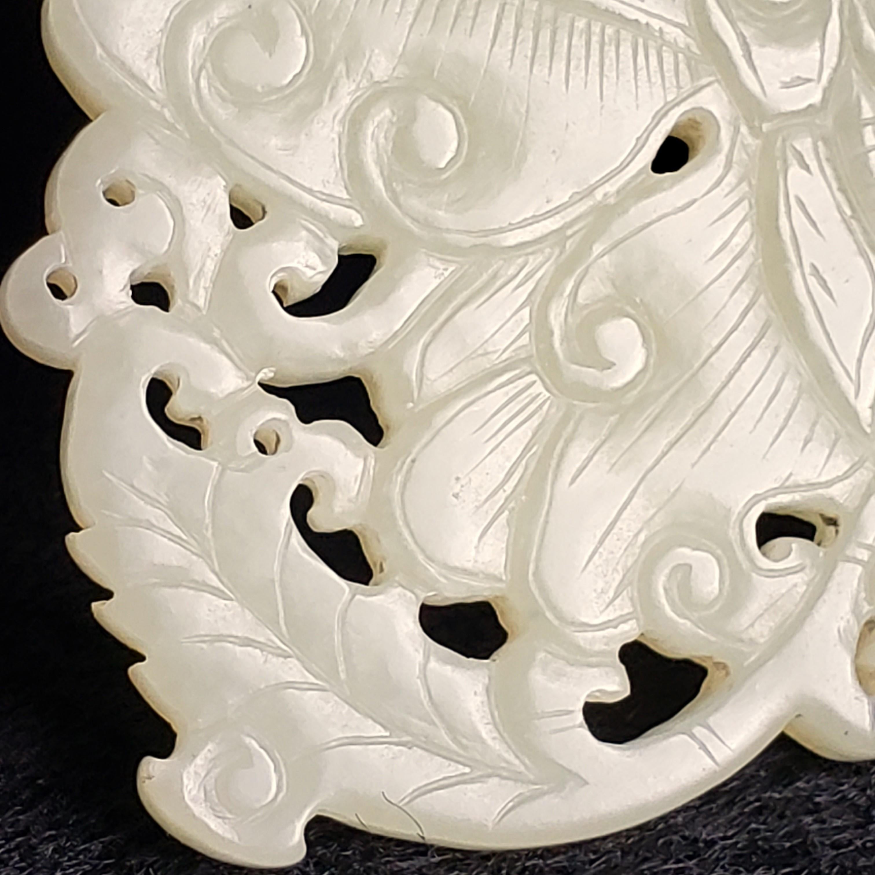A White Jade Butterfly Plate, Ming Dynasty 14