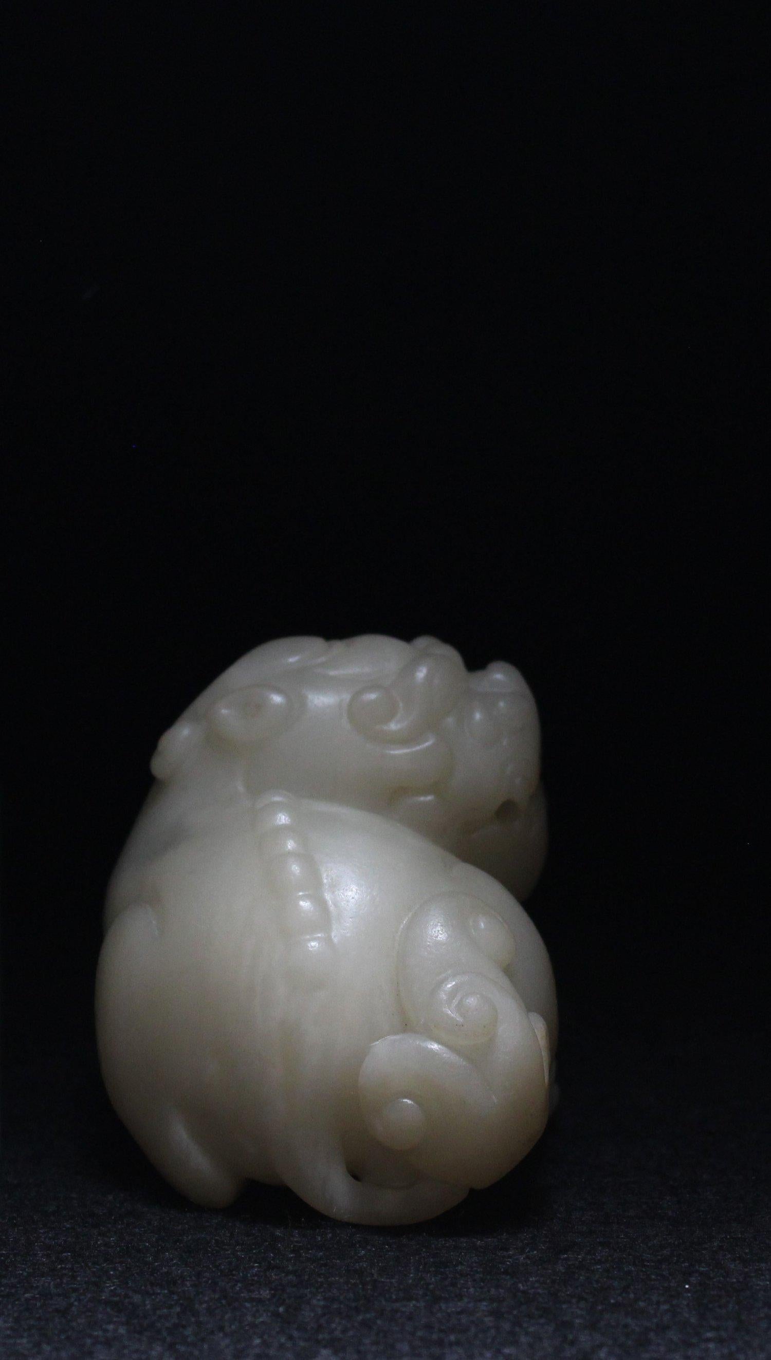A White Jade Mythical Beast For Sale 1