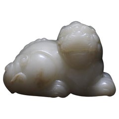 Antique A White Jade Mythical Beast 