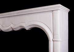 White Marble Fireplace in the Transitional French LXIV / LXV Style