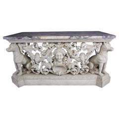 Used White Painted Console Table After William Kent