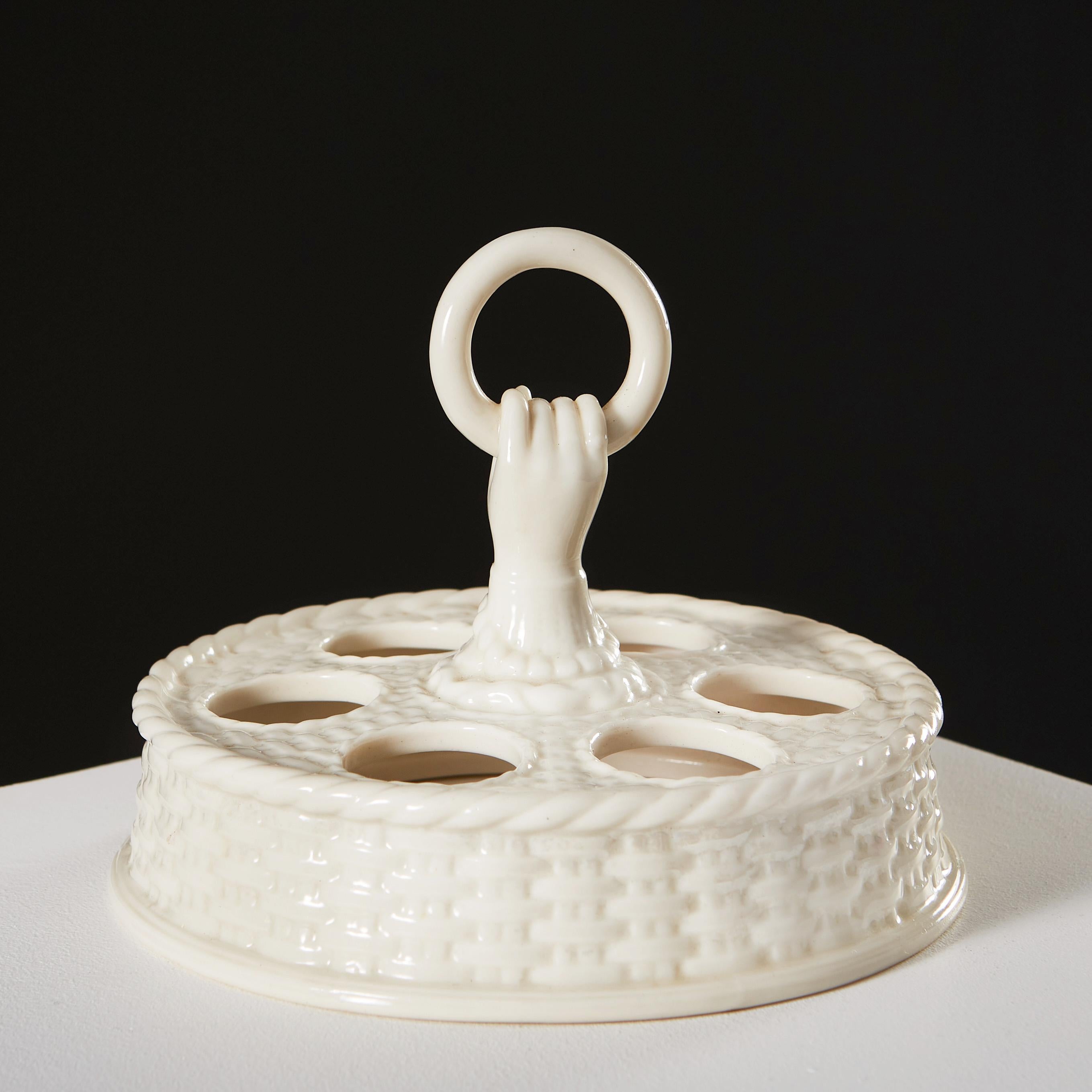 A White Porcelain Egg Holder In Good Condition For Sale In London, GB