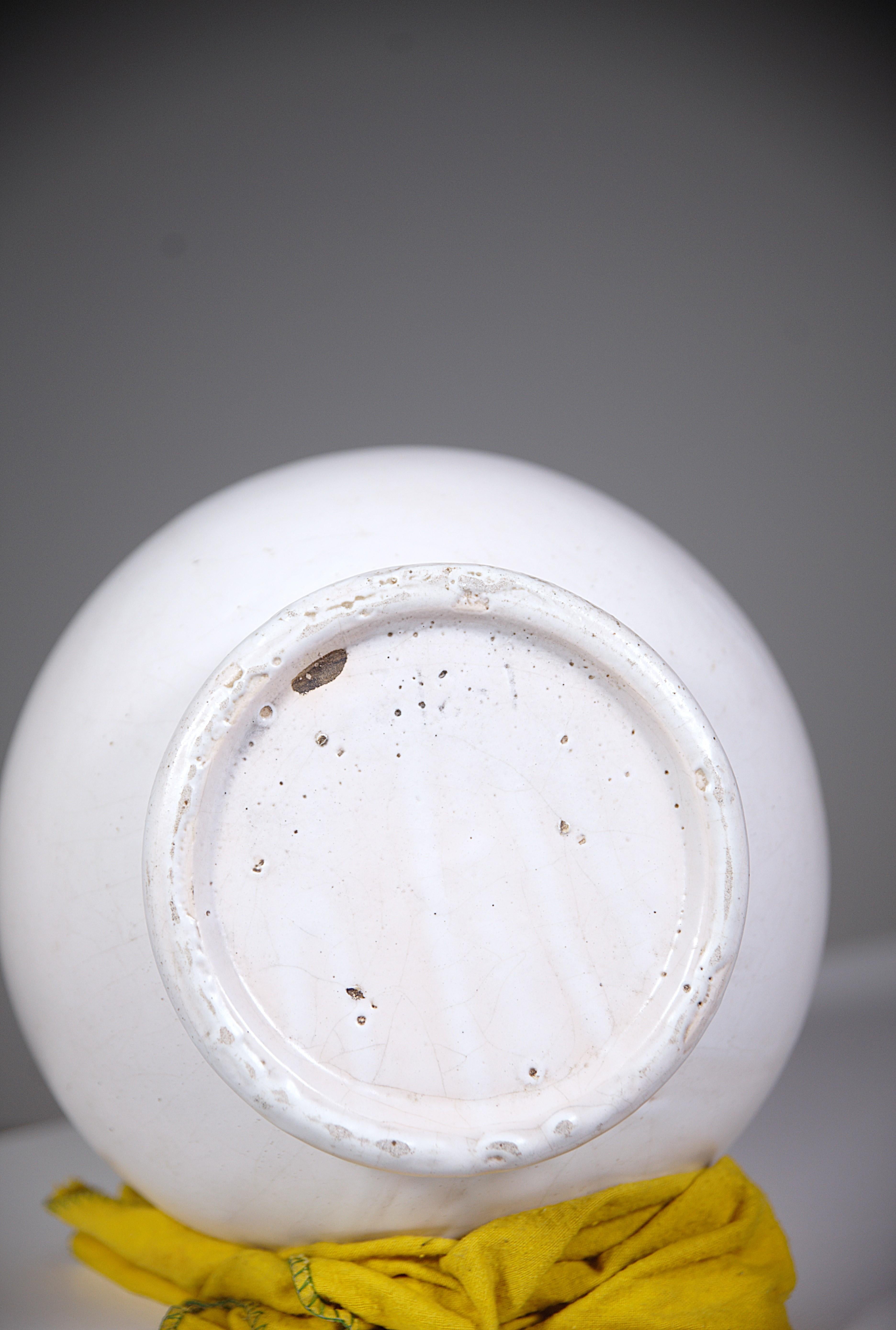 A White Round Vase by Félix Gète France 1930's For Sale 3