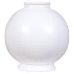 A White Round Vase by Félix Gète France 1930's