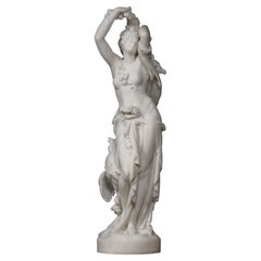A White Statuary Marble Figure Of ‘The Dawn’ By Carrier-Belleuse, Circa 1870