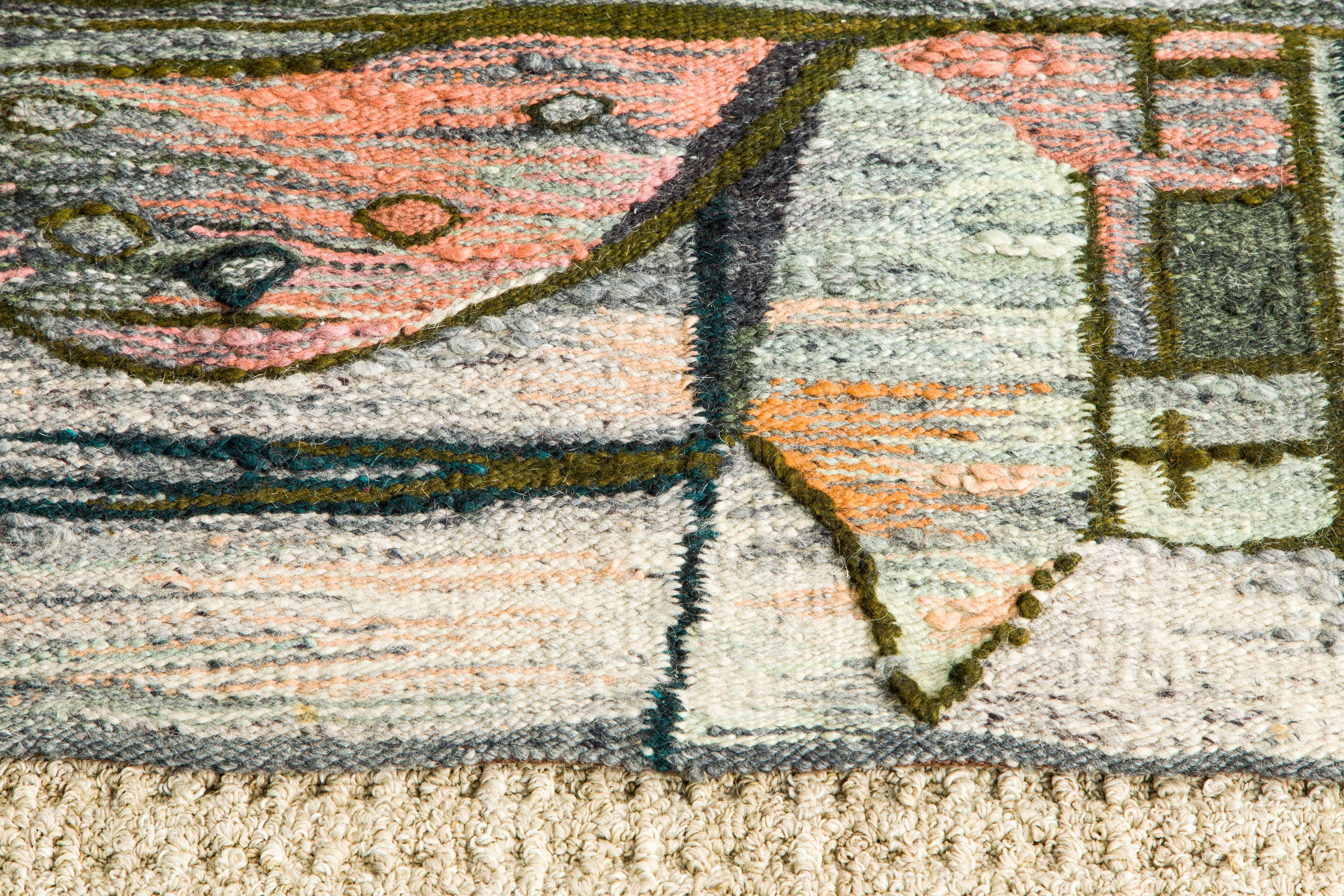 Tapisserie ou tapisserie en laine « A White Stream » de H. Sulkowska pour Cepelia vers 1960, signé en vente 6