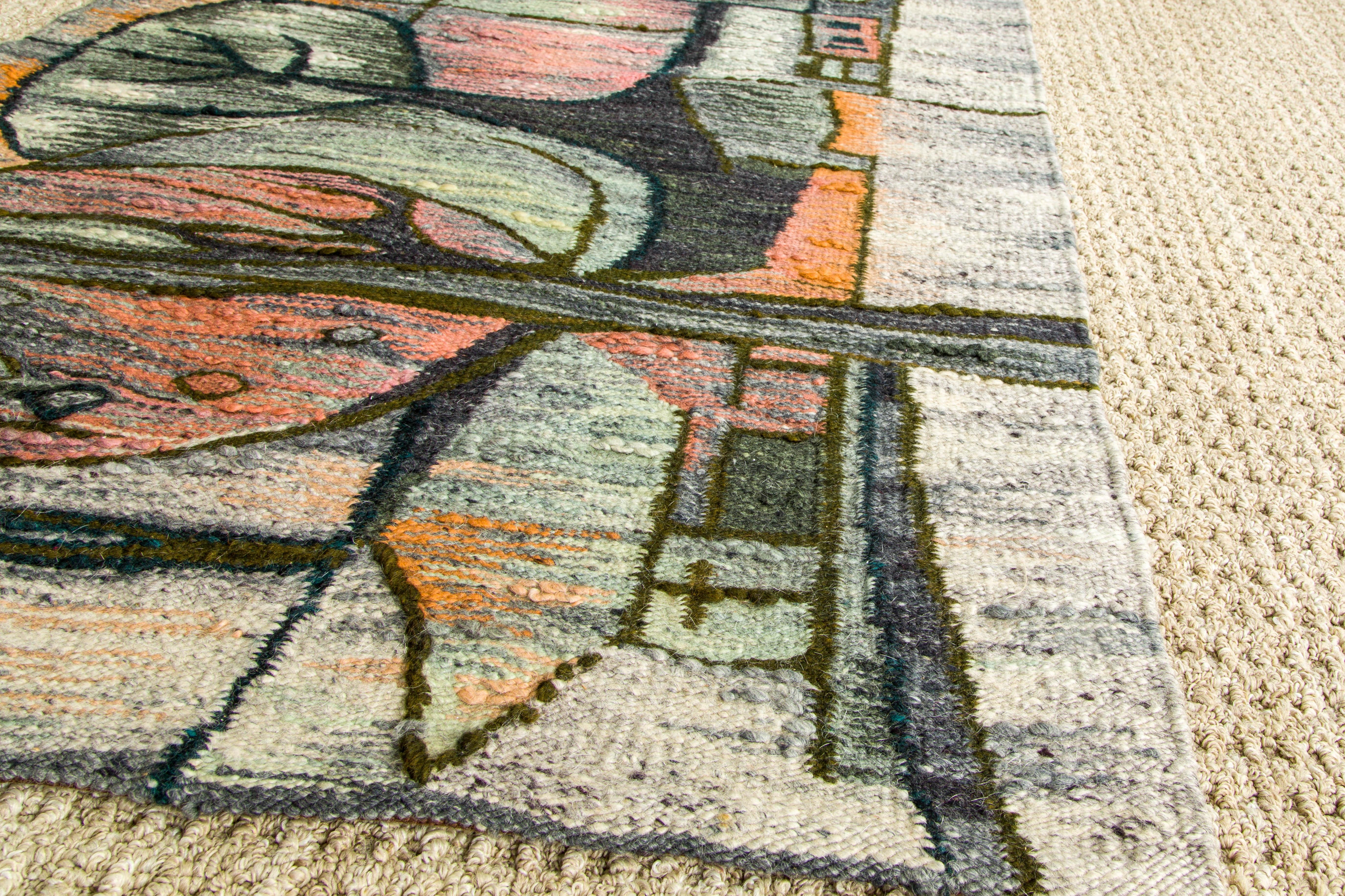 Milieu du XXe siècle Tapisserie ou tapisserie en laine « A White Stream » de H. Sulkowska pour Cepelia vers 1960, signé en vente