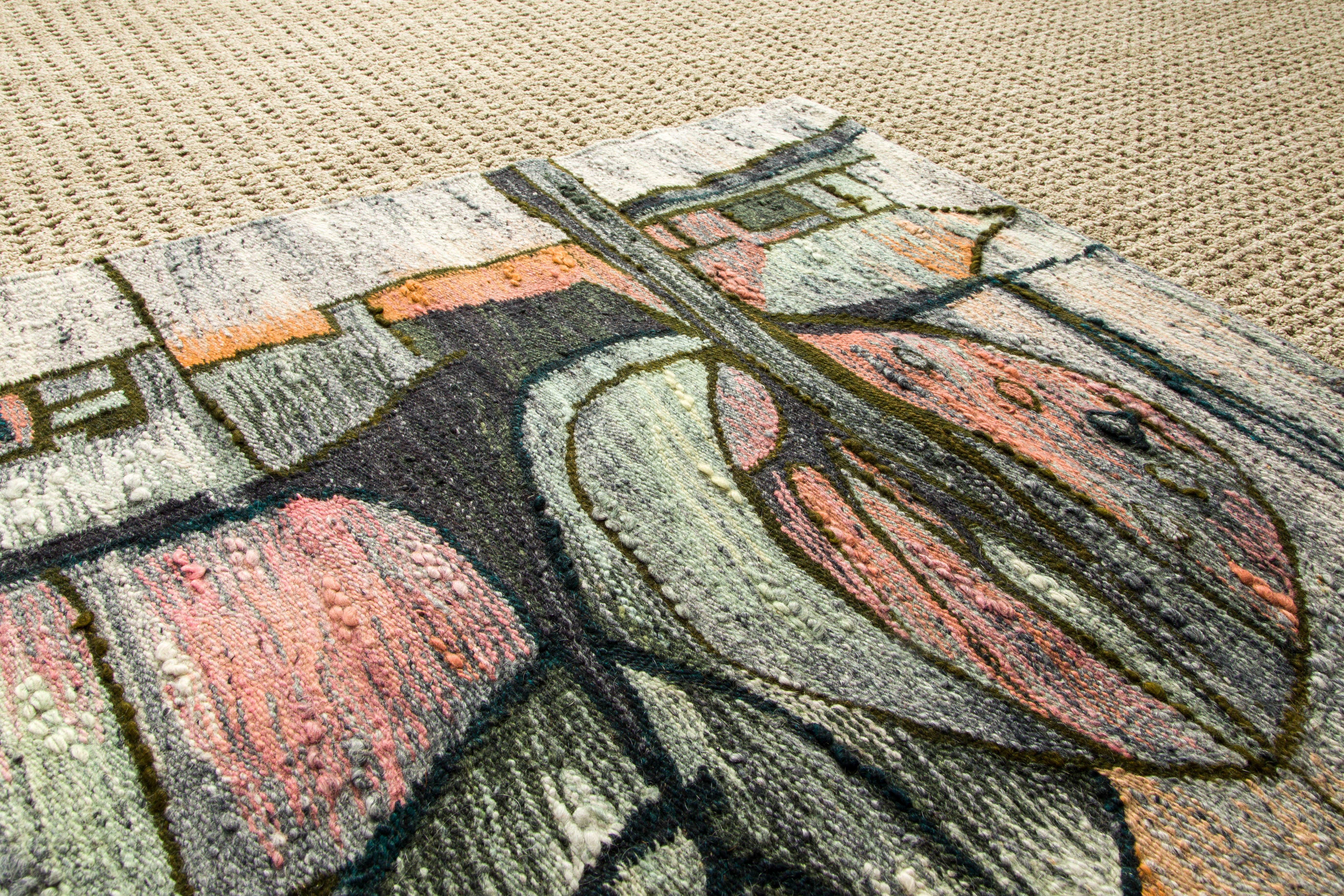 Tapisserie ou tapisserie en laine « A White Stream » de H. Sulkowska pour Cepelia vers 1960, signé en vente 1