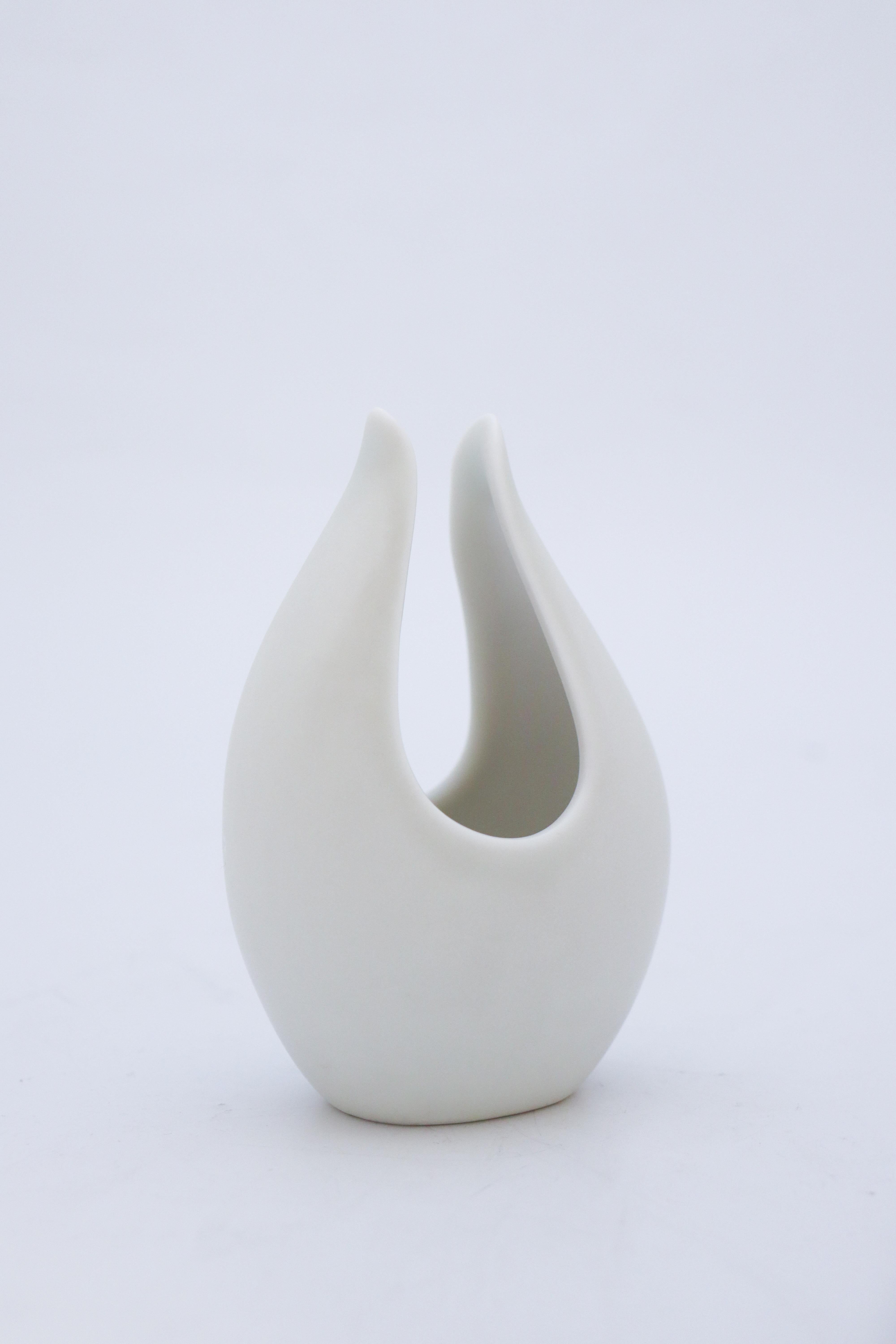 Glazed White Vase, Gunnar Nylund, Rörstrand, 1950s-1960s