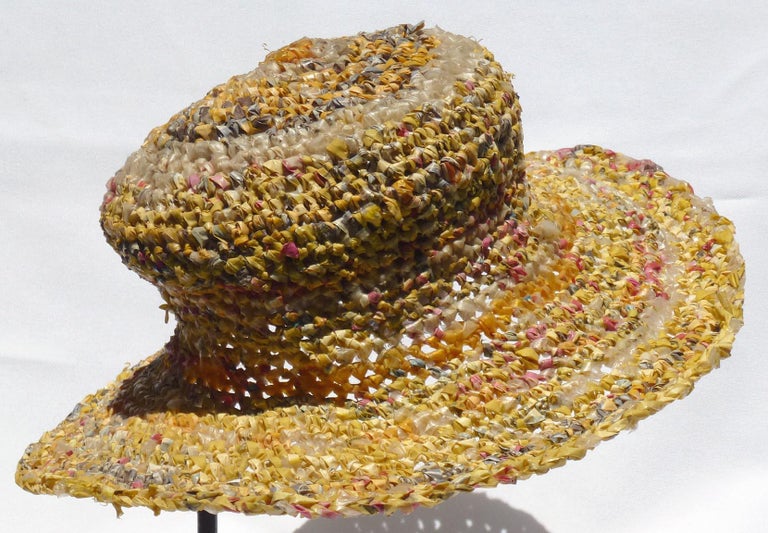 Whole Collection of Pieces Crocheted from Plastic Bags and Bread Wrappers For Sale at 1stDibs